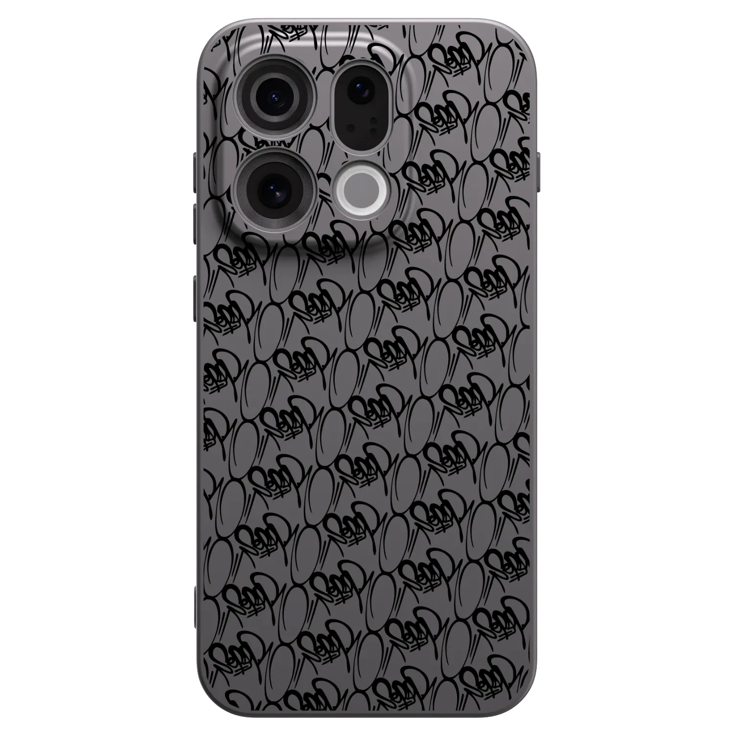 Picasee silikonový černý obal pro OPPO Find X9 - Separ - Black On Black 2
