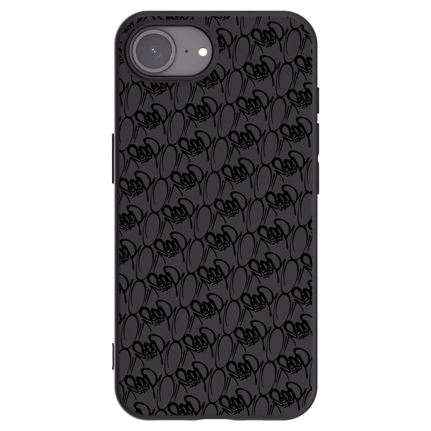 Picasee silikonový černý obal pro Apple iPhone 17e - Separ - Black On Black 2