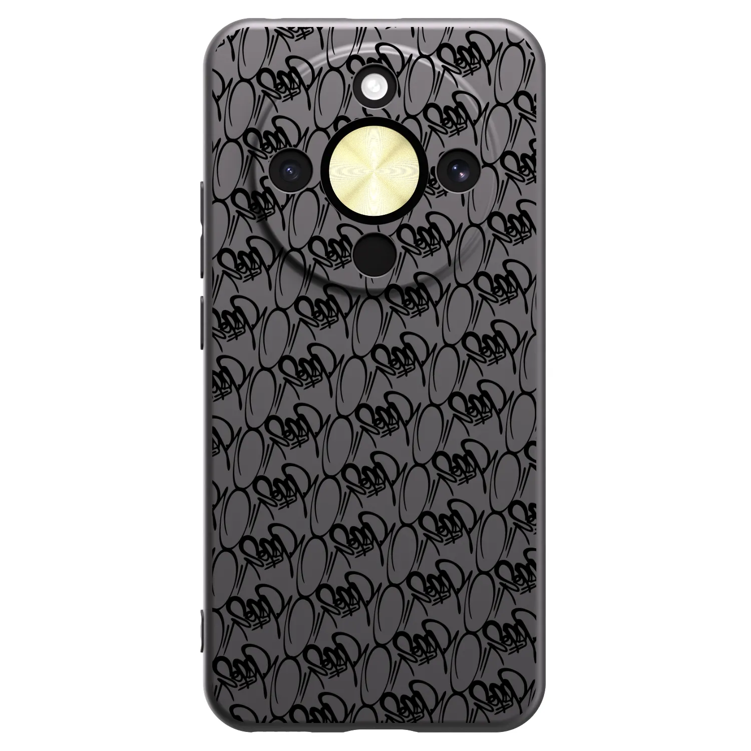 Picasee silikonový černý obal pro Honor Magic8 Lite 5G - Separ - Black On Black 2
