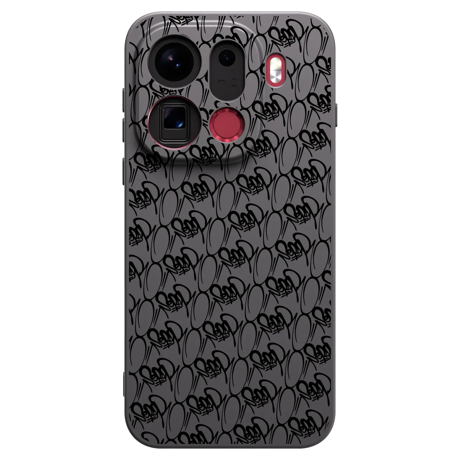 Picasee silikonový černý obal pro OPPO Find X9 Pro - Separ - Black On Black 2