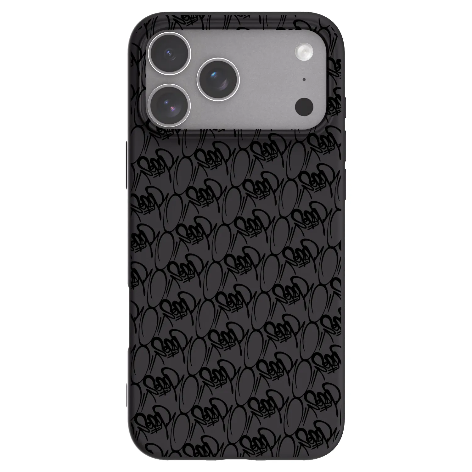 Picasee silikonový černý obal pro Apple iPhone 18 Pro Max - Separ - Black On Black 2