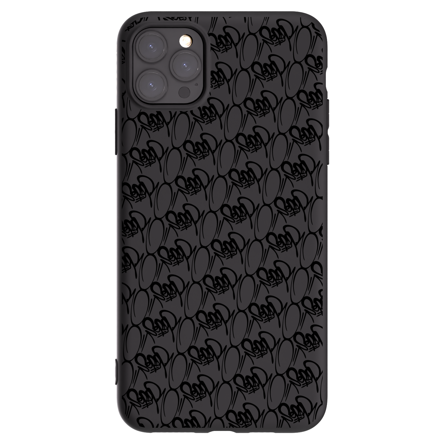 Picasee silikonový černý obal pro Apple iPhone 11 Pro Max - Separ - Black On Black 2