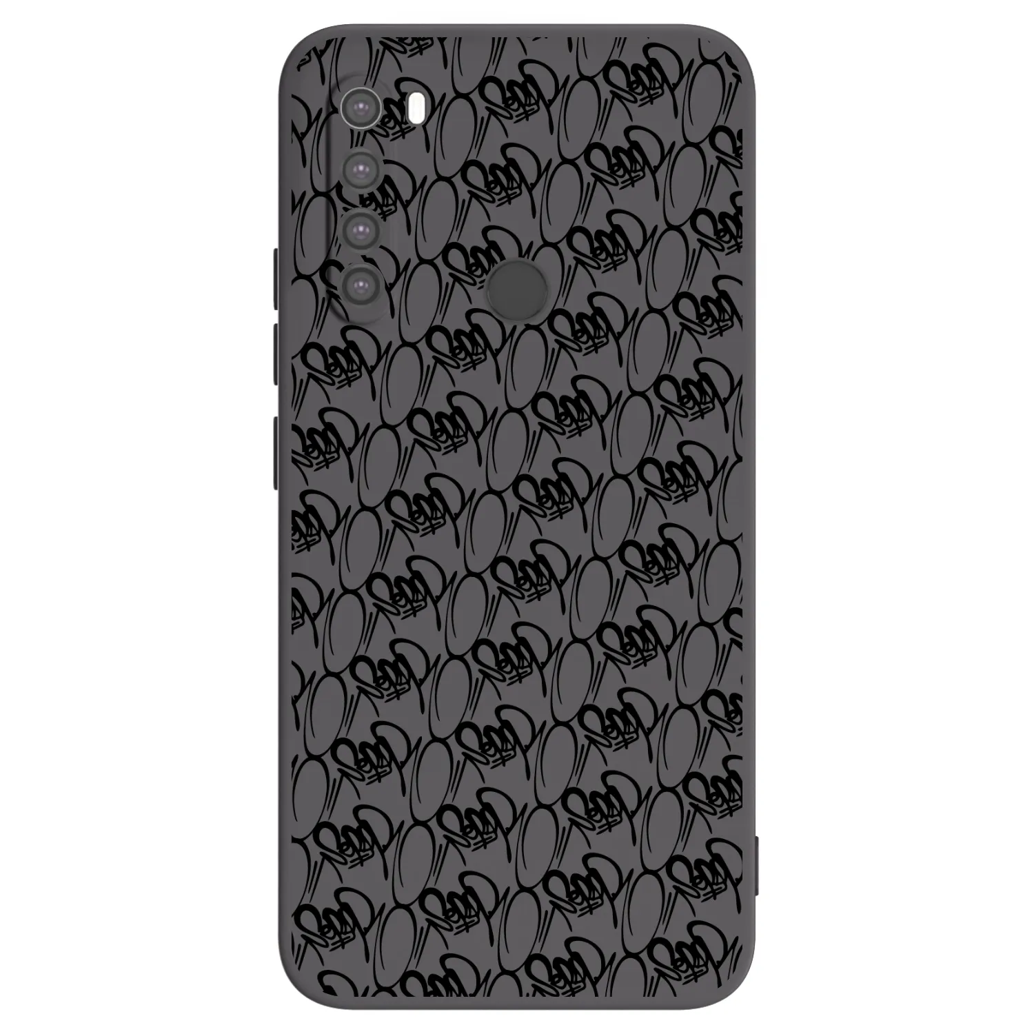 Picasee silikonový černý obal pro Xiaomi Redmi Note 8 - Separ - Black On Black 2