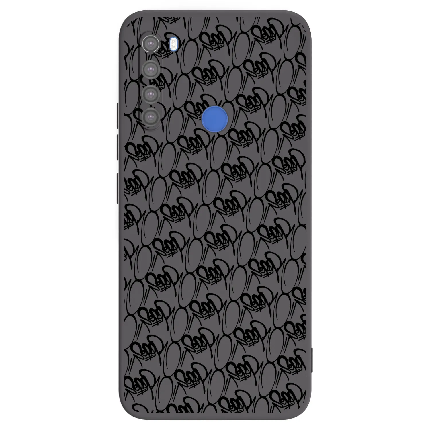 Picasee silikonový černý obal pro Xiaomi Redmi Note 8T - Separ - Black On Black 2