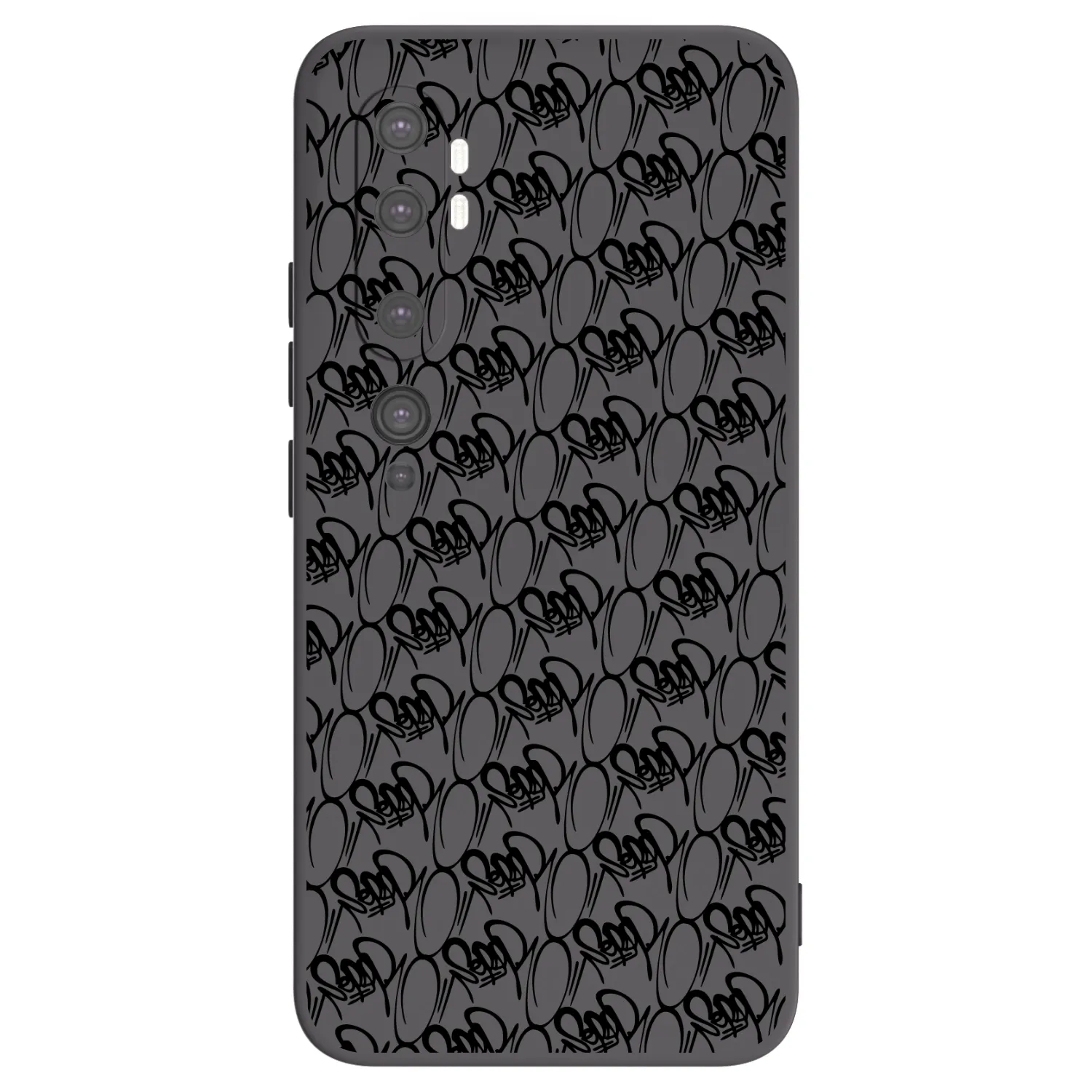 Picasee silikonový černý obal pro Xiaomi Mi Note 10 (Pro) - Separ - Black On Black 2