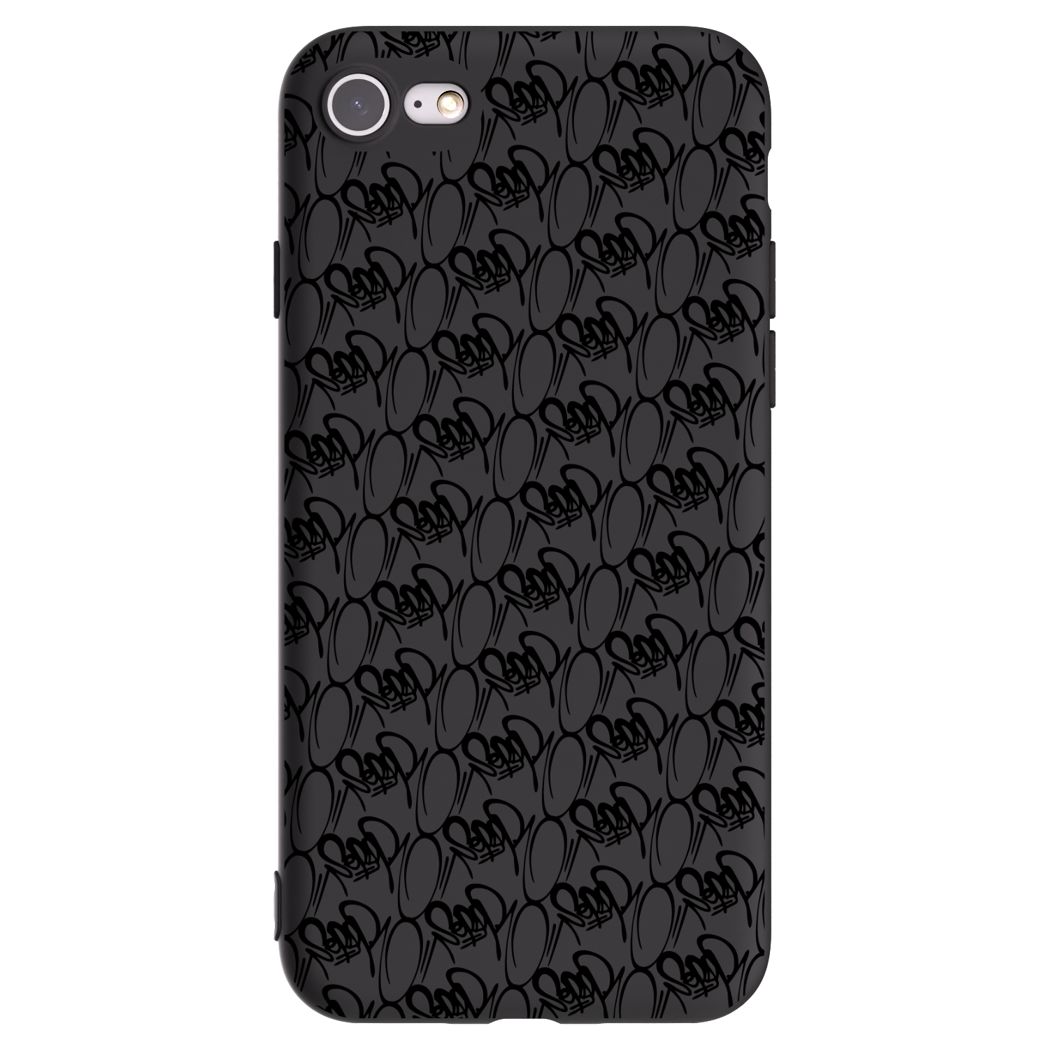 Picasee silikonový černý obal pro Apple iPhone SE 2020 - Separ - Black On Black 2