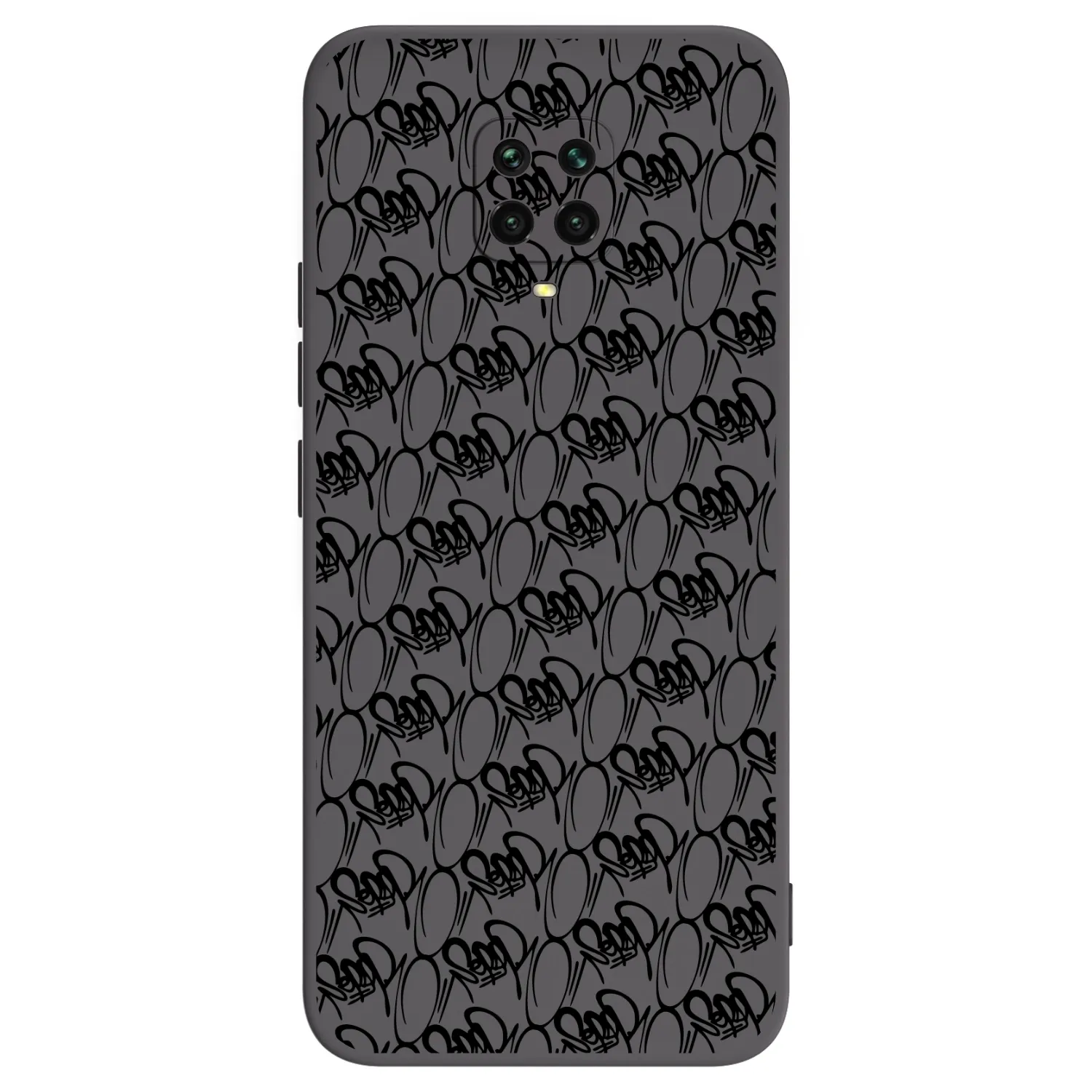 Picasee silikonový černý obal pro Xiaomi Redmi Note 9 Pro - Separ - Black On Black 2