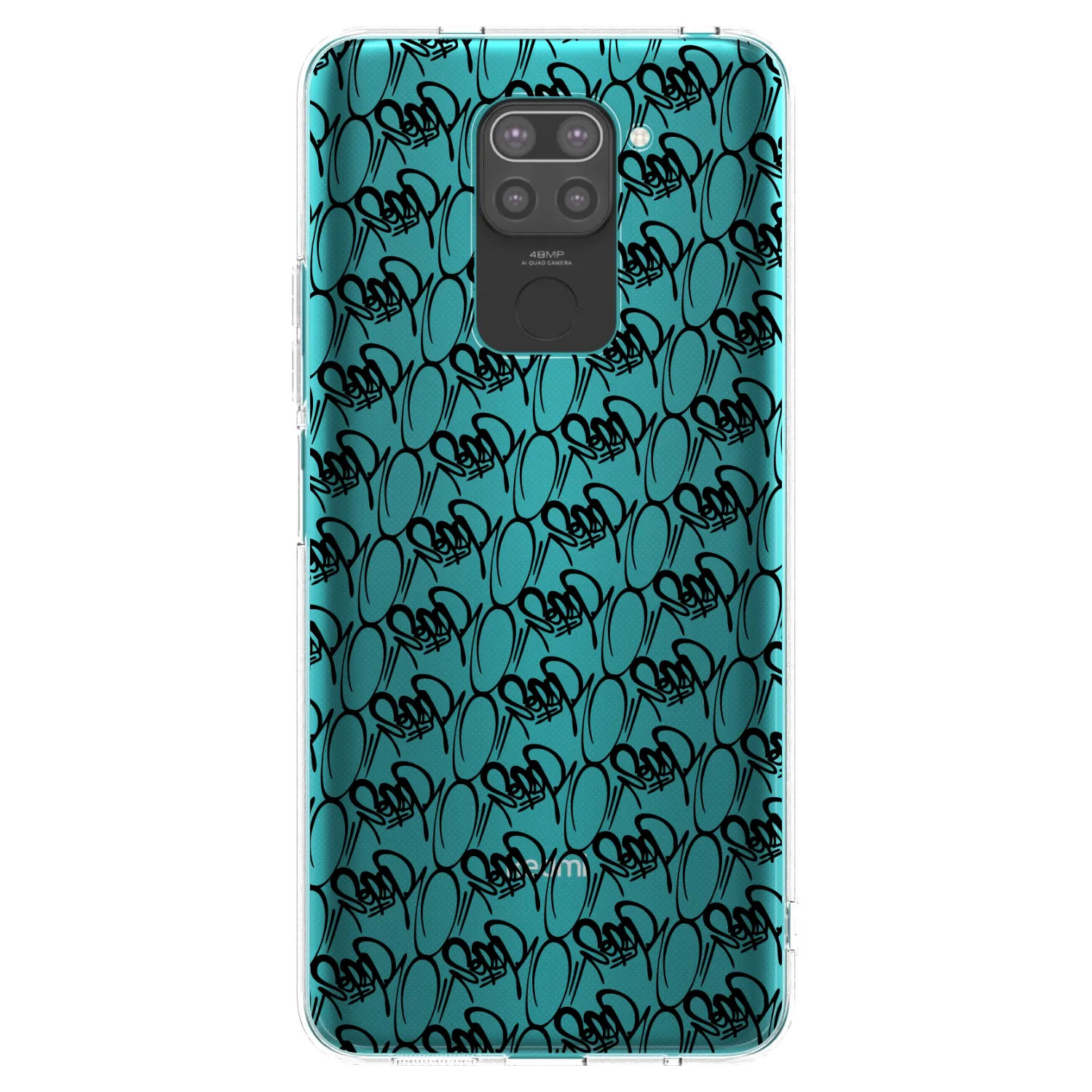 Picasee silikonový černý obal pro Xiaomi Redmi Note 9 - Separ - Black On Black 2