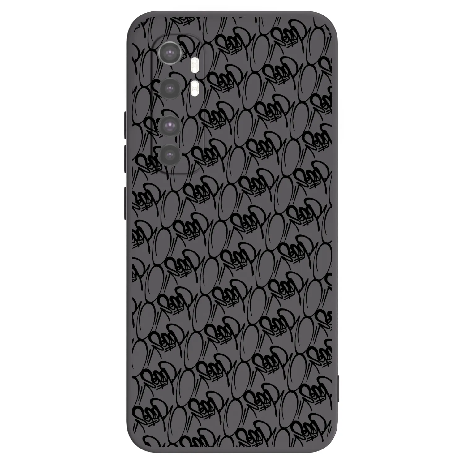 Picasee silikonový černý obal pro Xiaomi Mi Note 10 Lite - Separ - Black On Black 2