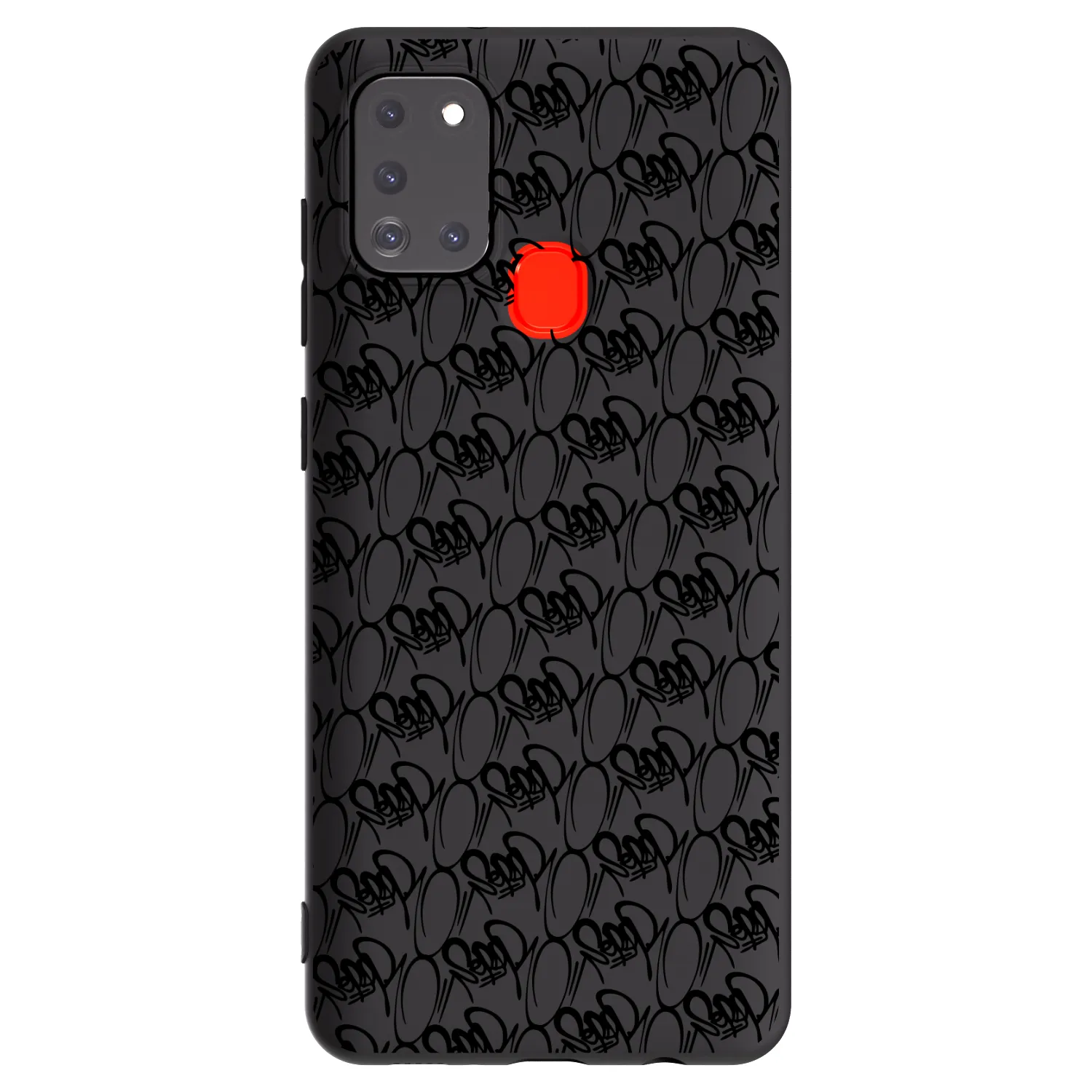 Picasee silikonový černý obal pro Samsung Galaxy A21s - Separ - Black On Black 2