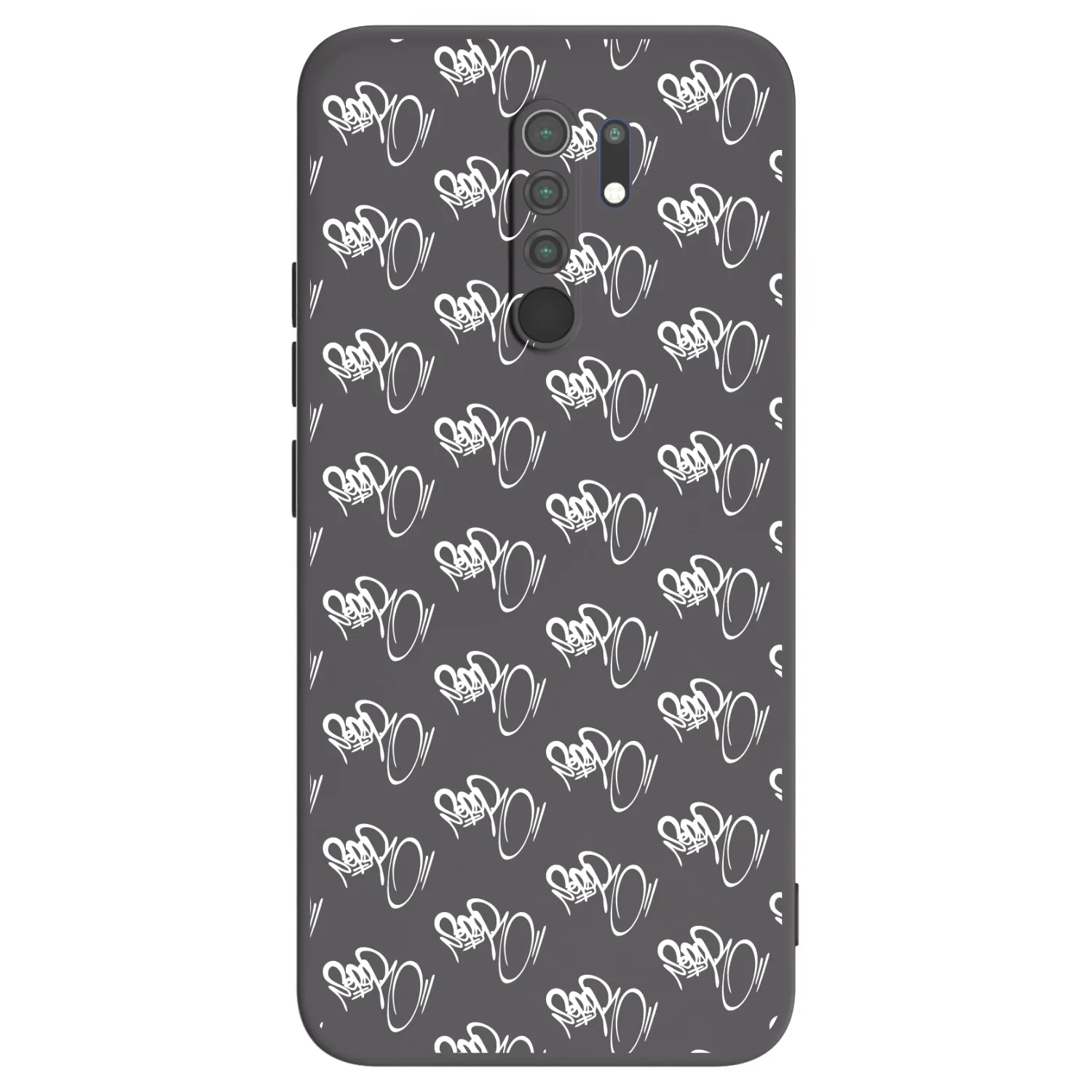 Picasee silikonový černý obal pro Xiaomi Redmi 9 - Separ - White On Black