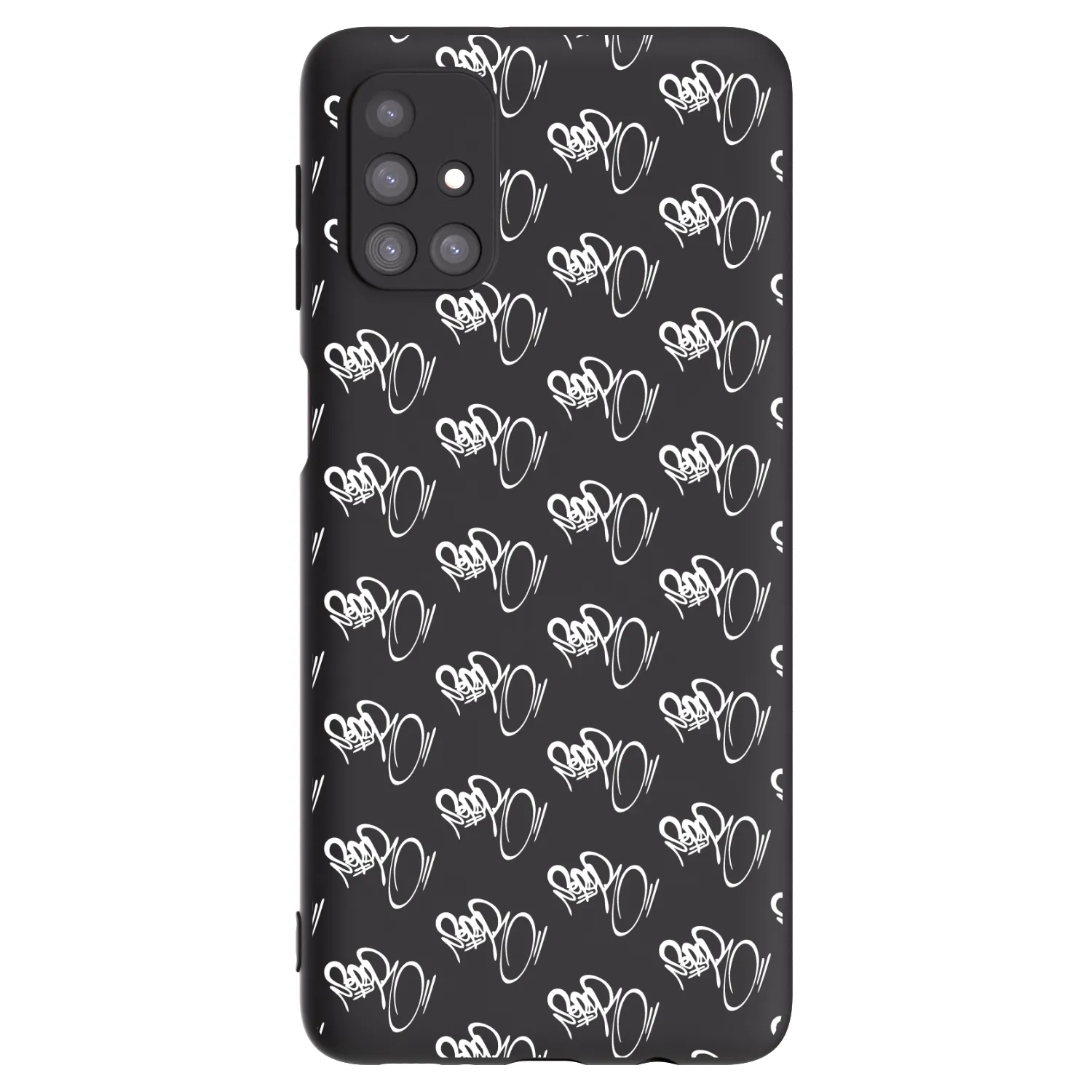 Picasee silikonový černý obal pro Samsung Galaxy M31s - Separ - White On Black