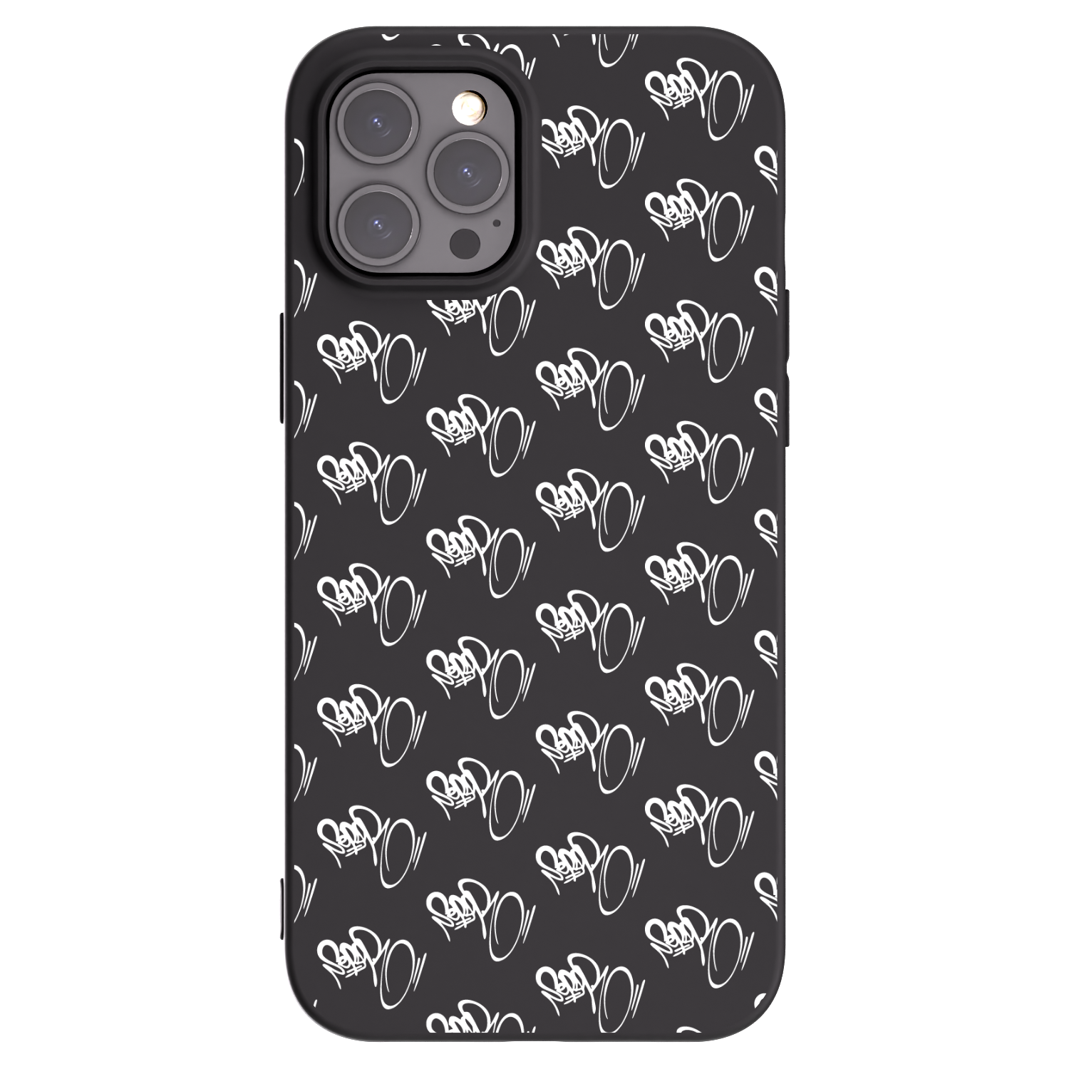 Picasee silikonový černý obal pro Apple iPhone 12 Pro Max - Separ - White On Black