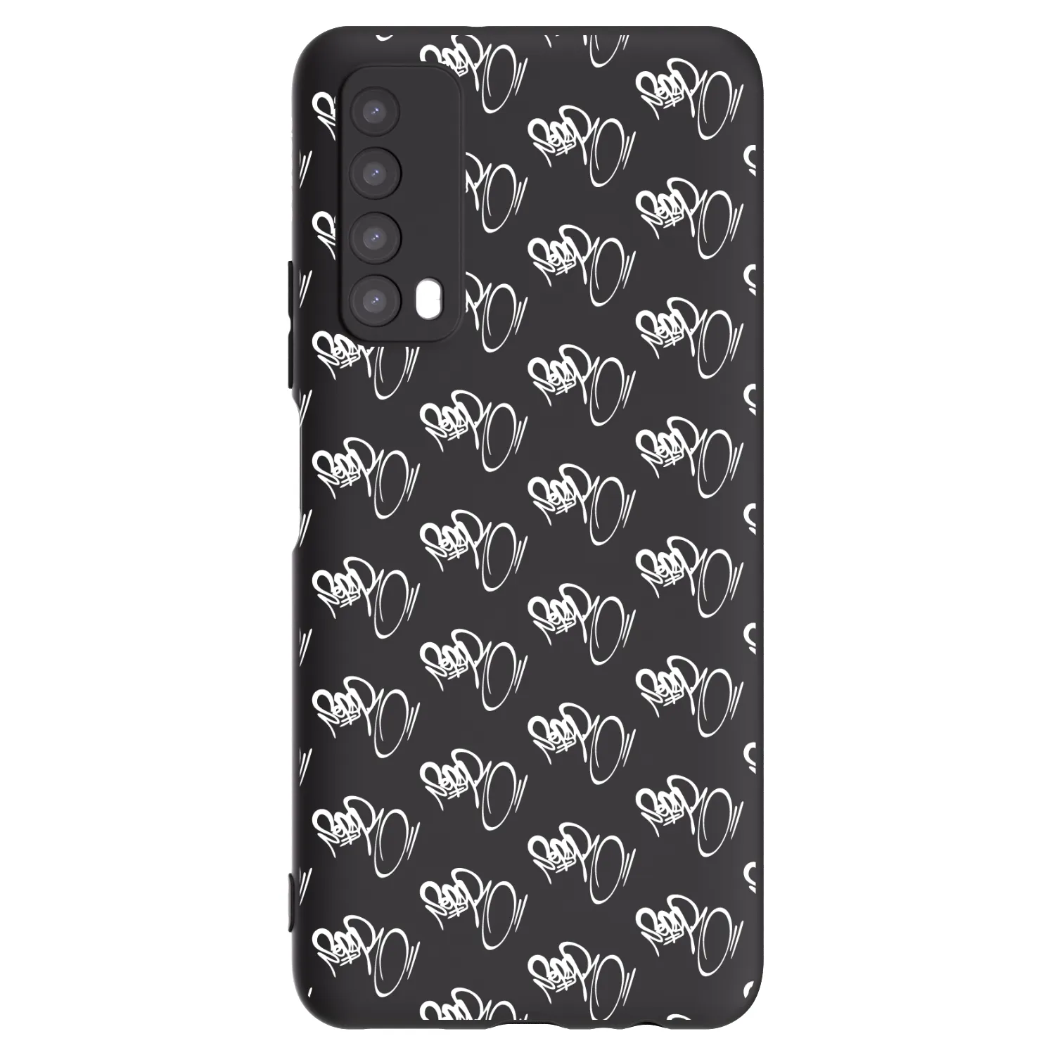 Picasee silikonový černý obal pro Huawei P Smart 2021 - Separ - White On Black