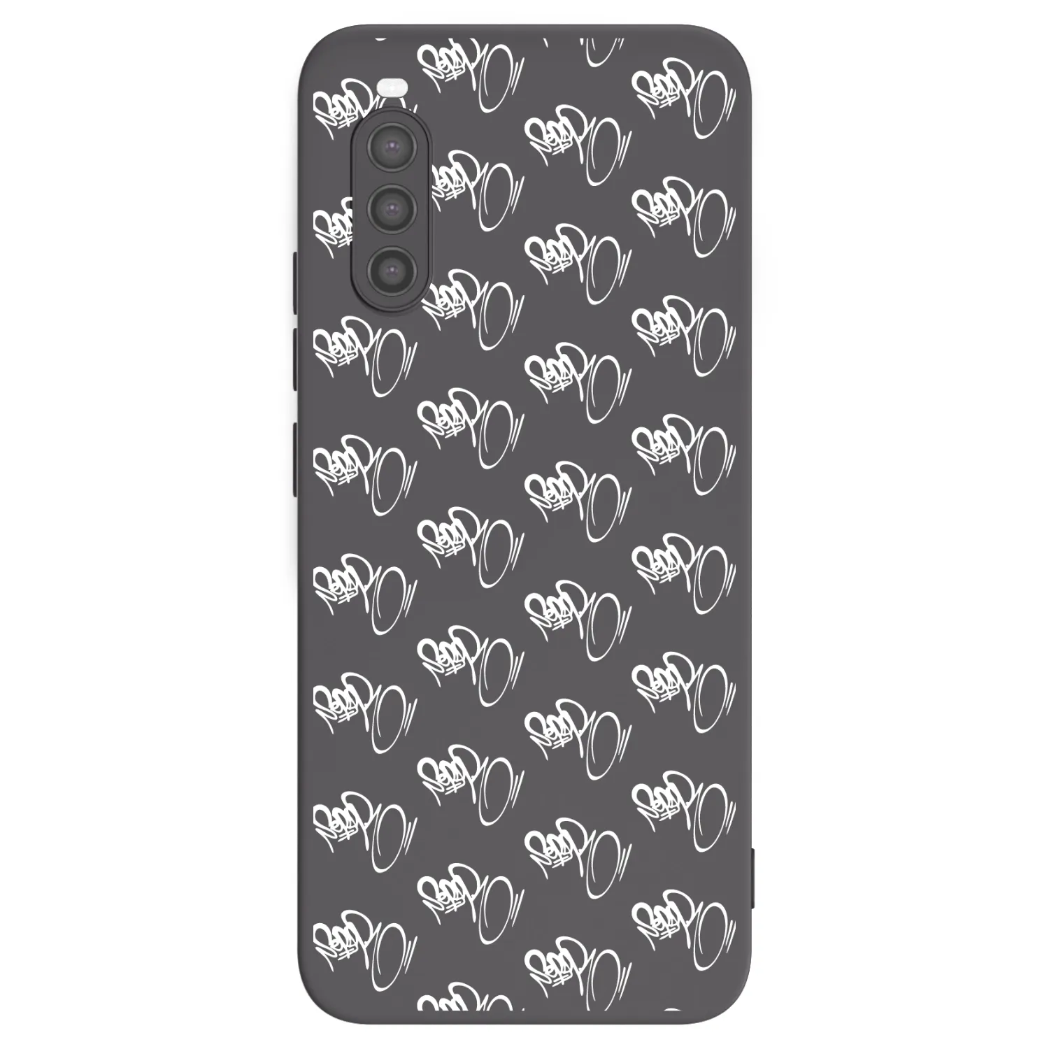 Picasee silikonový černý obal pro Sony Xperia 10 II - Separ - White On Black