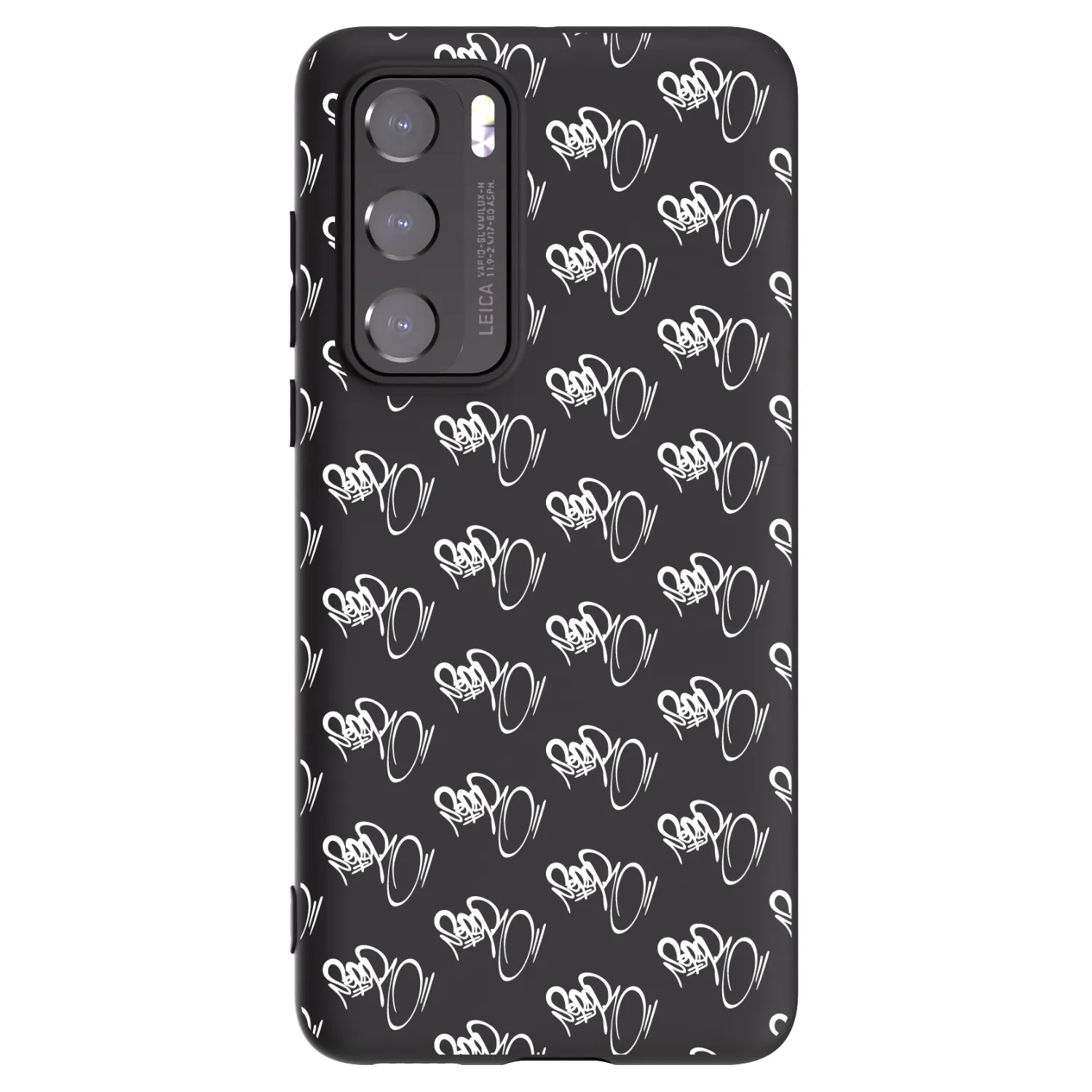 Picasee silikonový černý obal pro Huawei P40 - Separ - White On Black