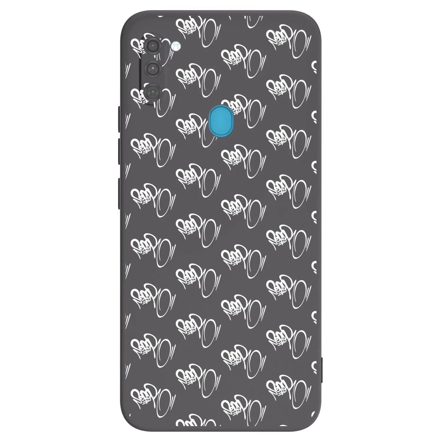Picasee silikonový černý obal pro Samsung Galaxy M11 - Separ - White On Black
