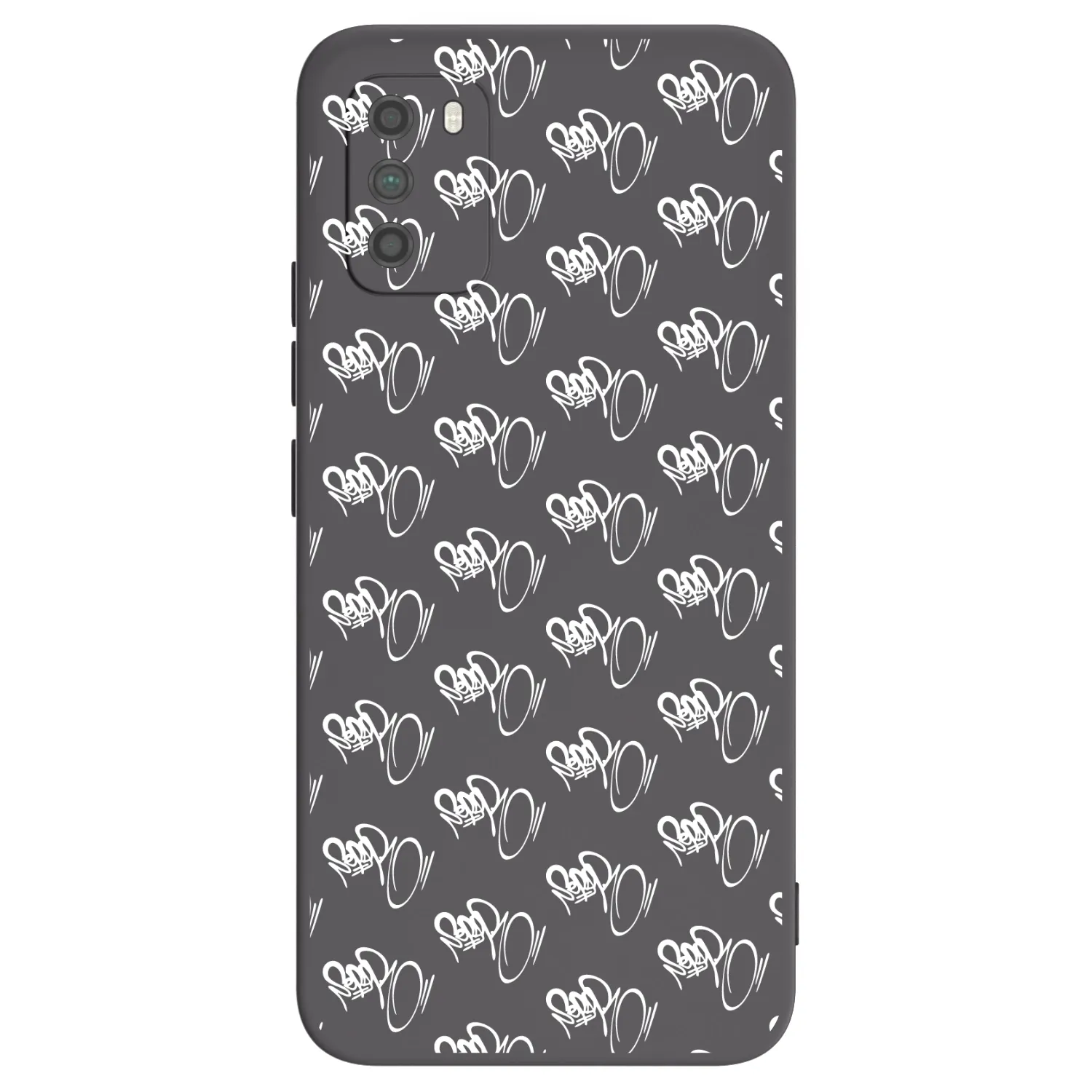 Picasee silikonový černý obal pro Xiaomi Poco M3 - Separ - White On Black