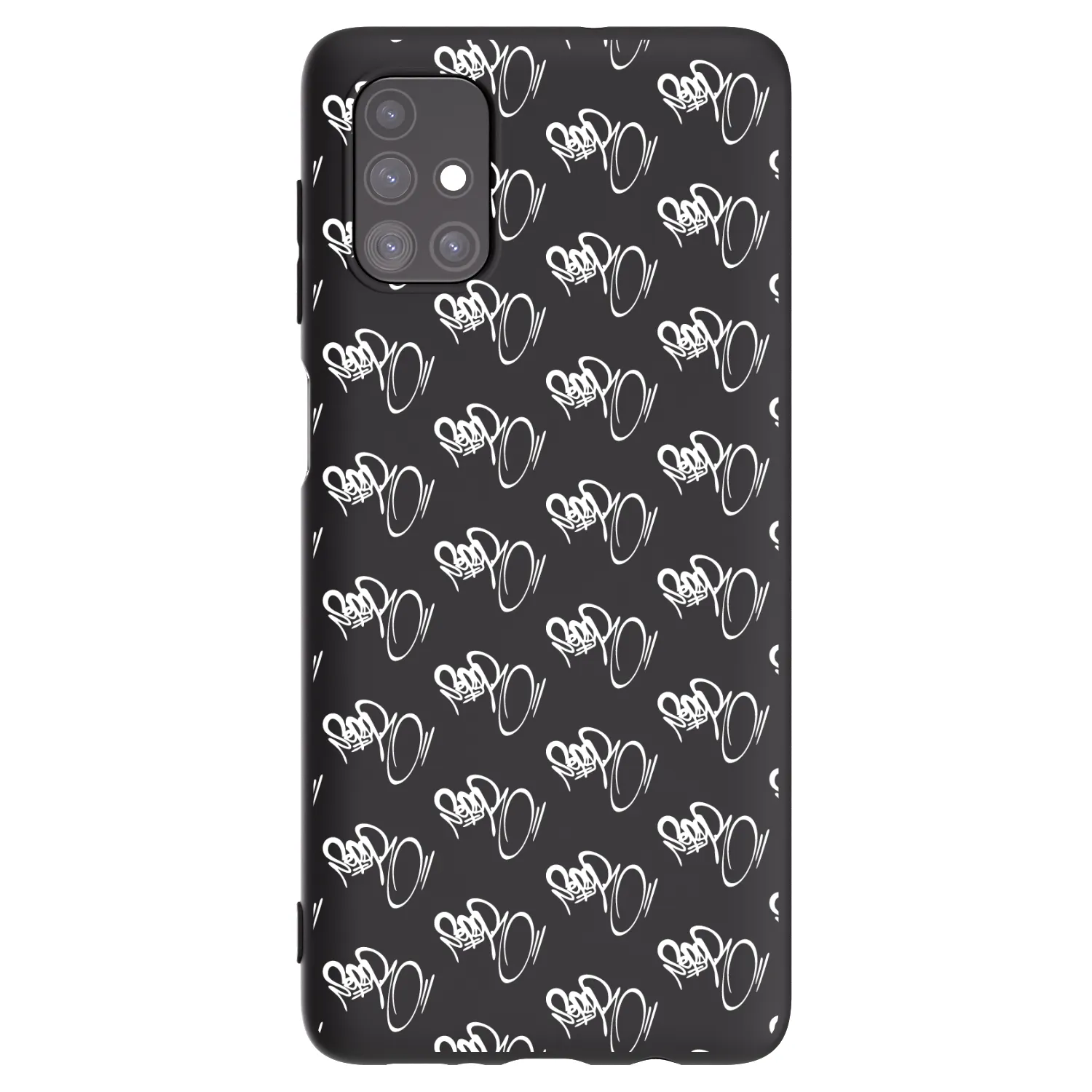 Picasee silikonový černý obal pro Samsung Galaxy M51 M515F - Separ - White On Black