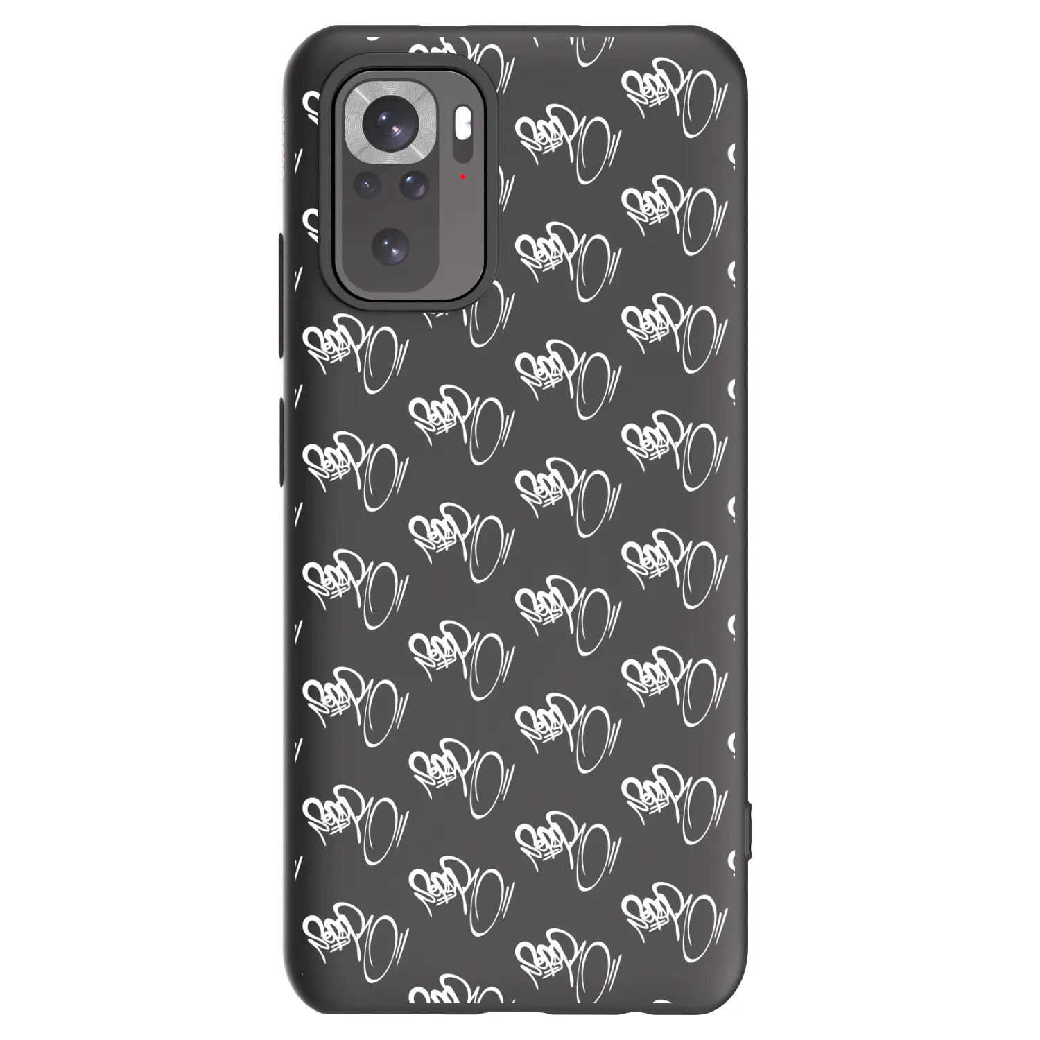Picasee silikonový černý obal pro Xiaomi Redmi Note 10 - Separ - White On Black