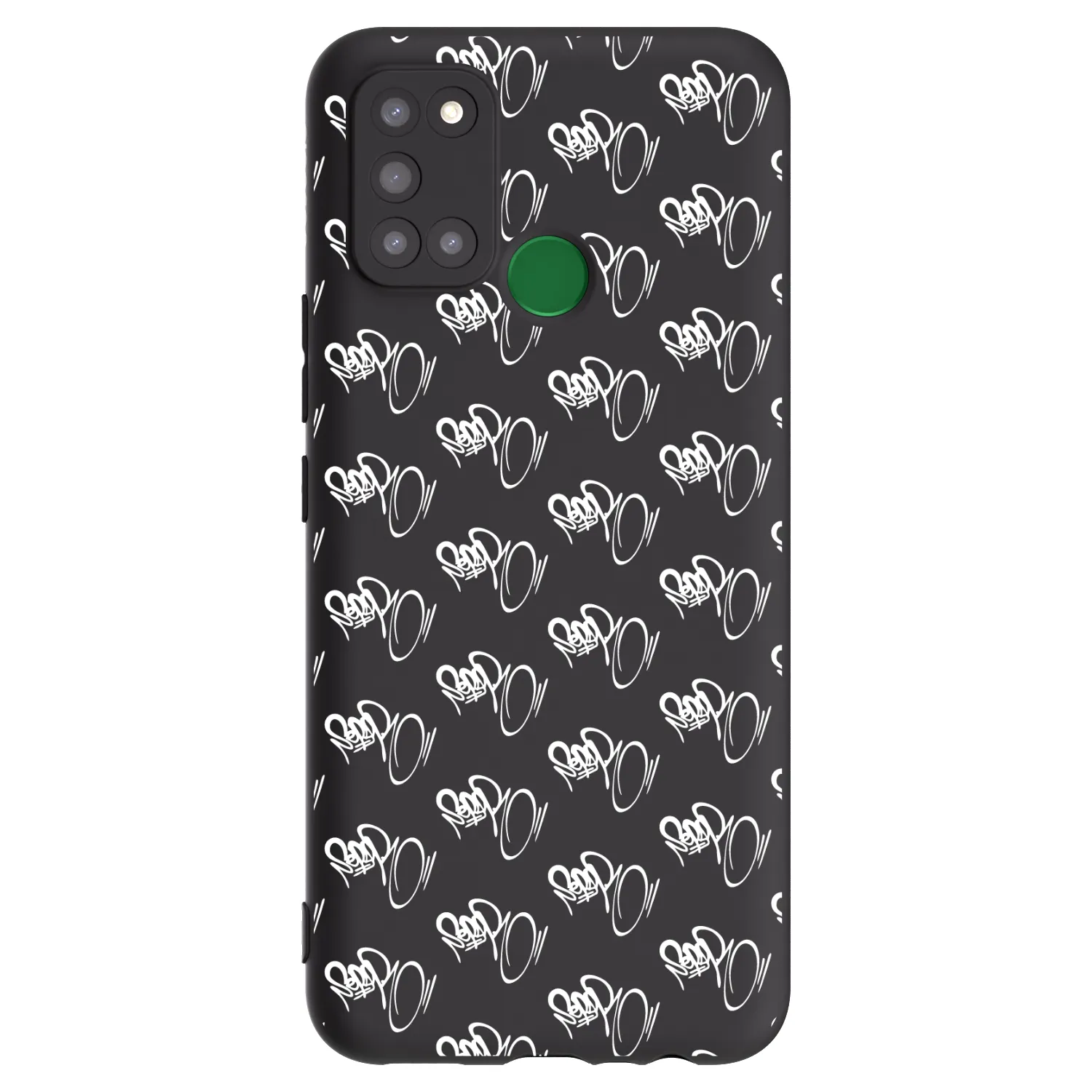 Picasee silikonový černý obal pro Realme 7i - Separ - White On Black