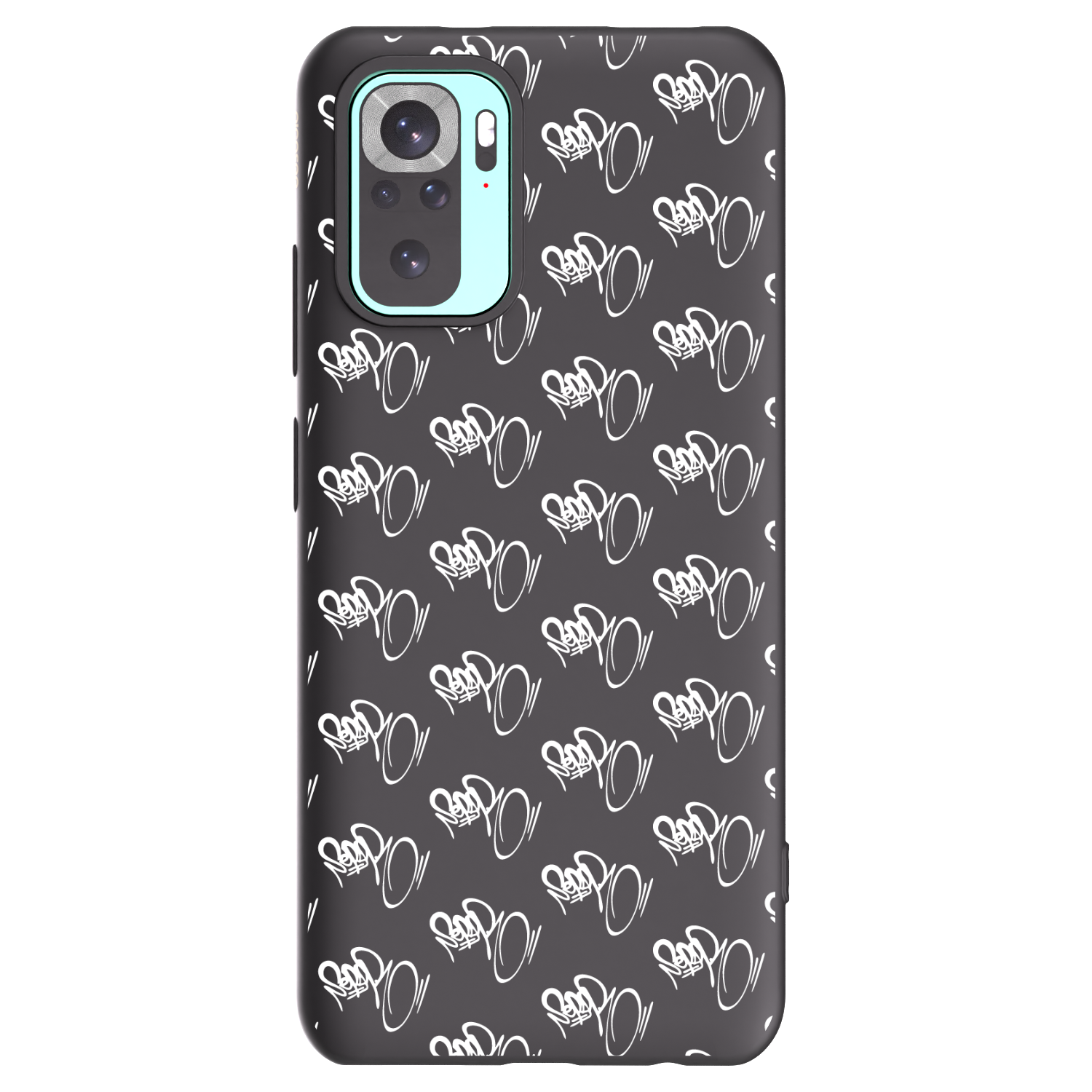Picasee silikonový černý obal pro Xiaomi Redmi Note 10 Pro - Separ - White On Black