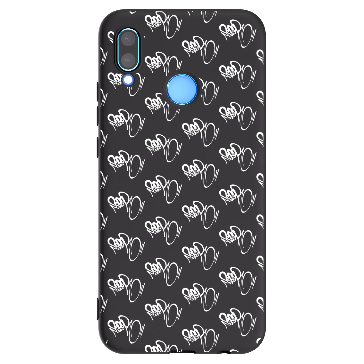 Picasee silikonový černý obal pro Huawei P20 Lite - Separ - White On Black