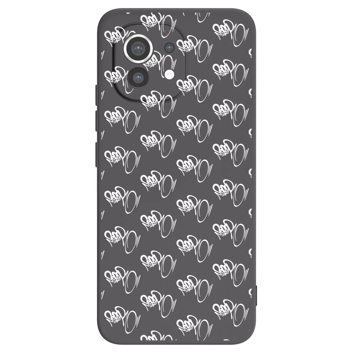 Picasee silikonový černý obal pro Xiaomi Mi 11 - Separ - White On Black