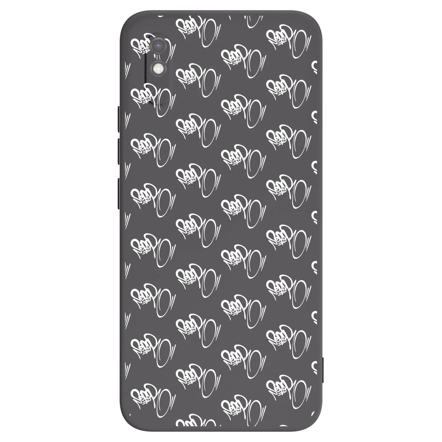 Picasee silikonový černý obal pro Xiaomi Redmi 9AT - Separ - White On Black
