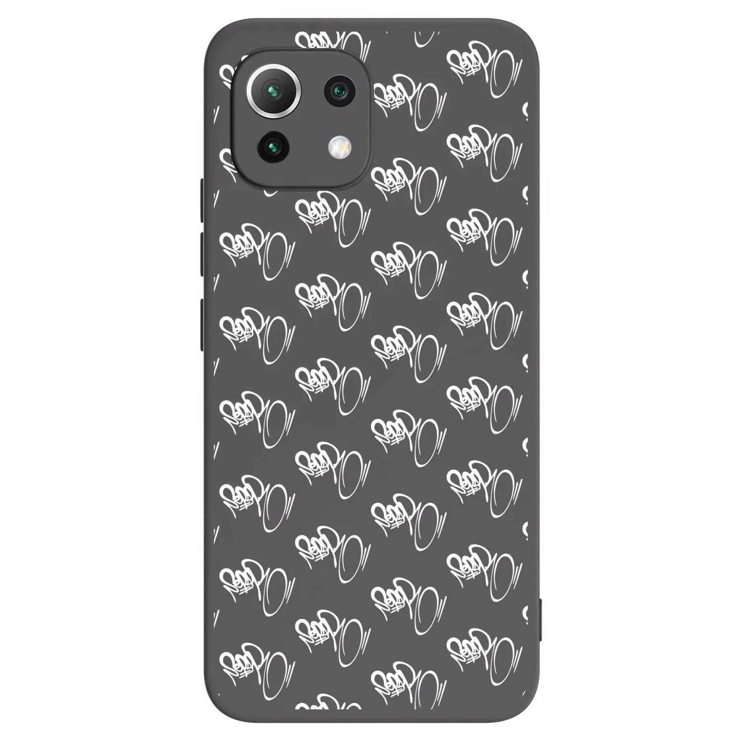Picasee silikonový černý obal pro Xiaomi Mi 11 Lite - Separ - White On Black
