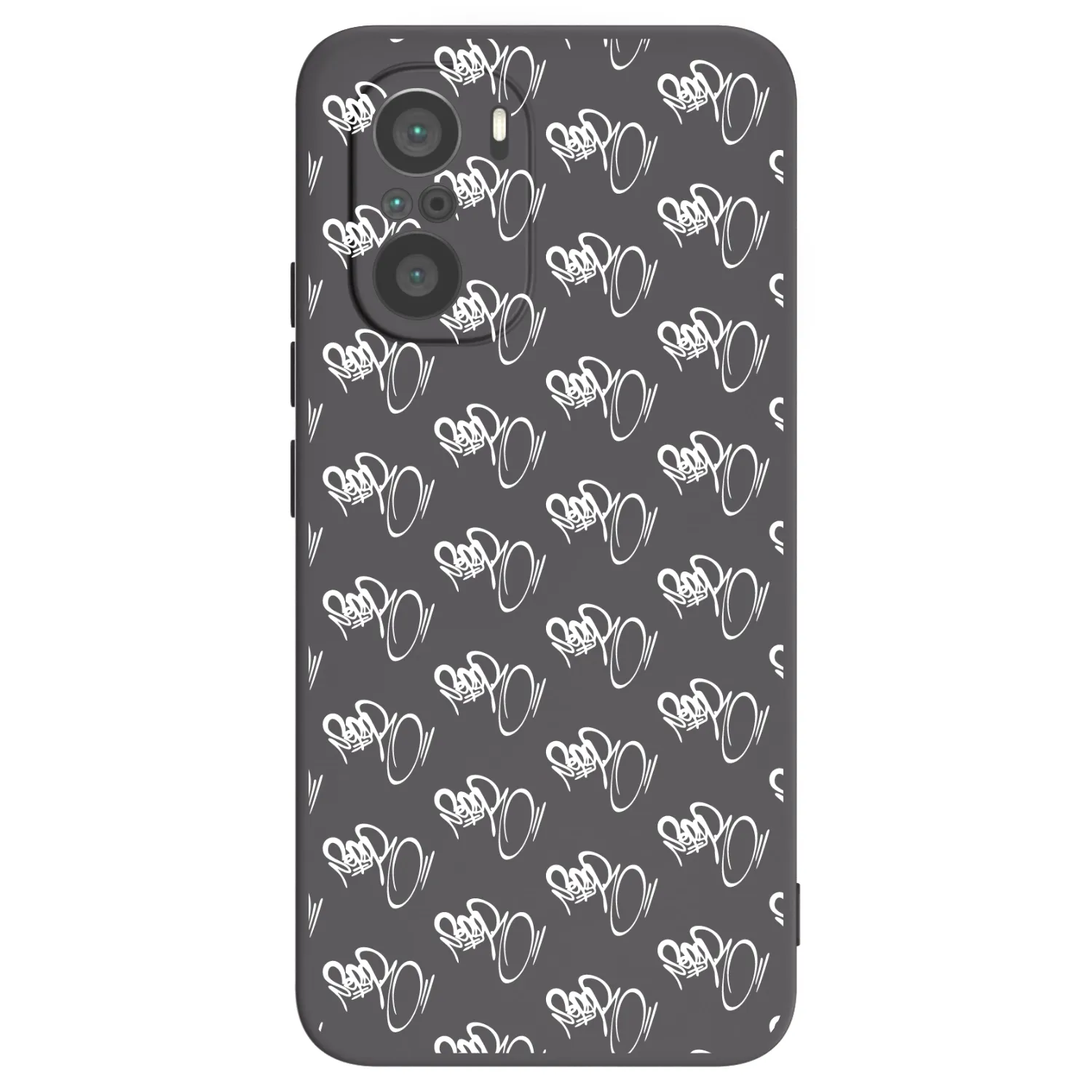 Picasee silikonový černý obal pro Xiaomi Poco F3 - Separ - White On Black