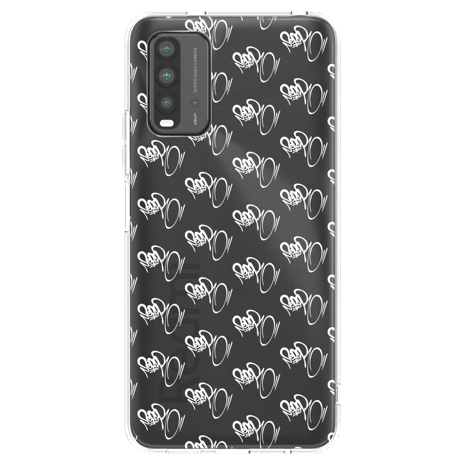 Picasee silikonový černý obal pro Xiaomi Redmi 9T - Separ - White On Black