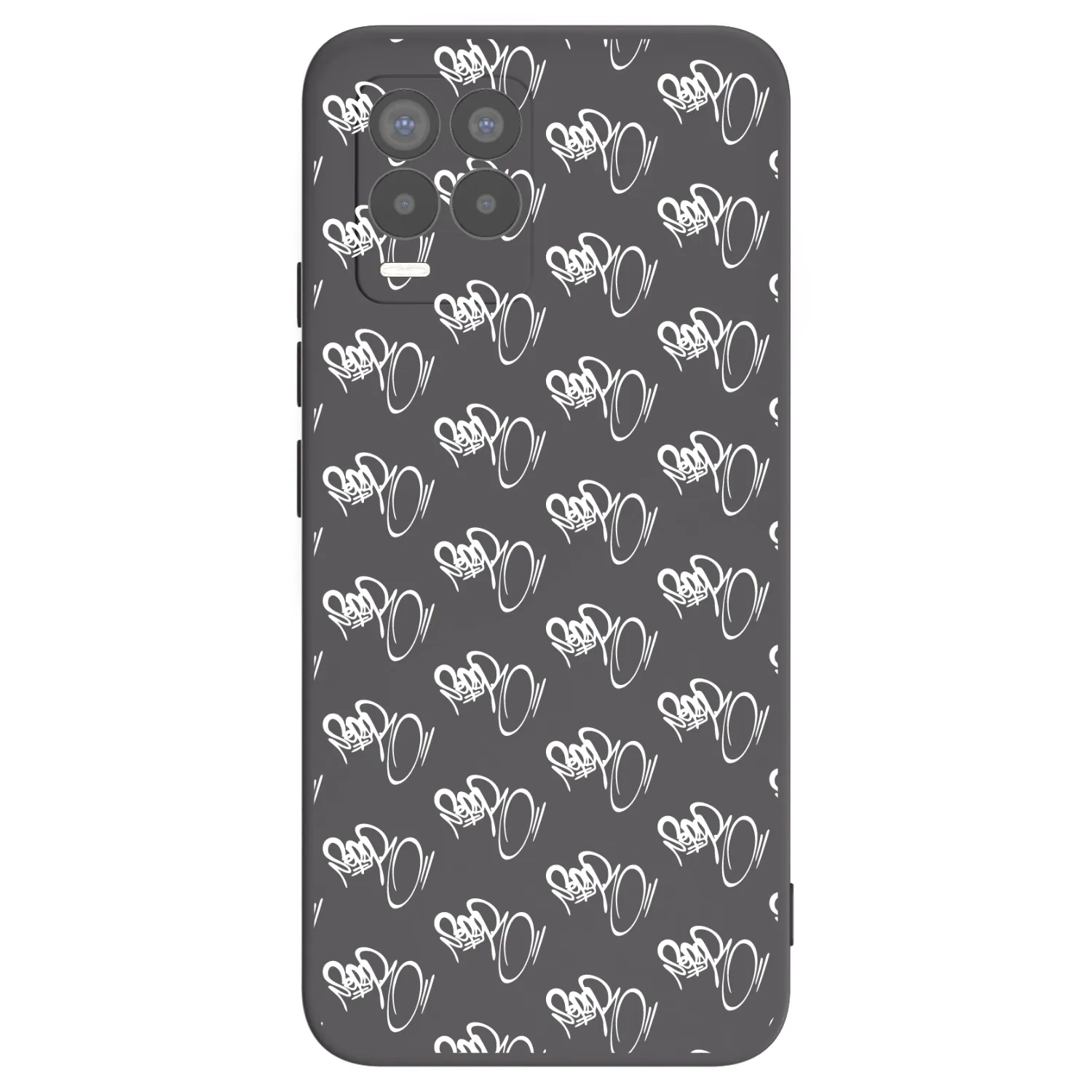 Picasee silikonový černý obal pro Realme 8 4G - Separ - White On Black