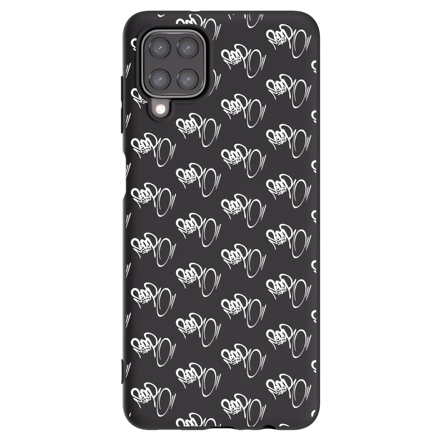 Picasee silikonový černý obal pro Samsung Galaxy M12 M127F - Separ - White On Black