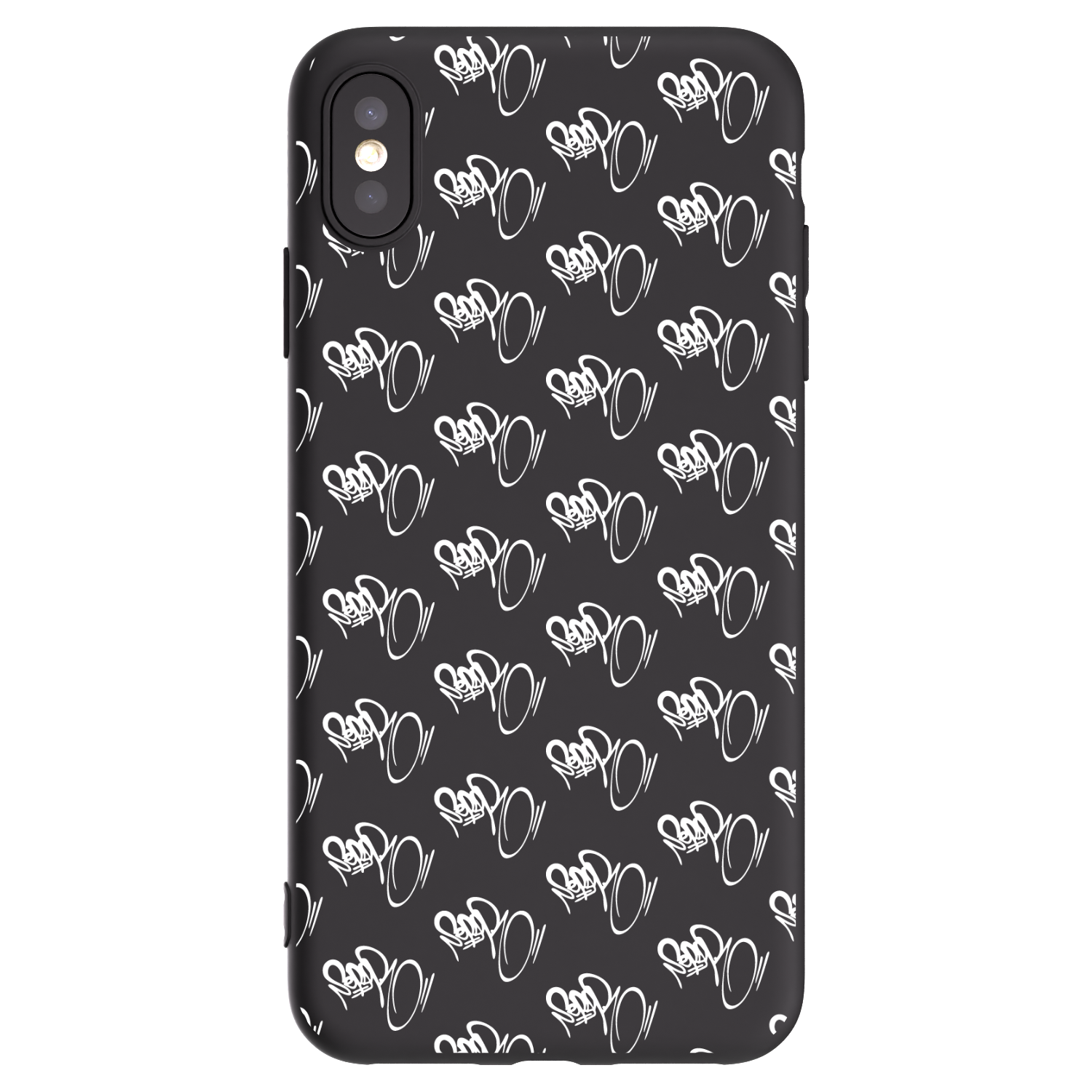 Picasee silikonový černý obal pro Apple iPhone XS Max - Separ - White On Black