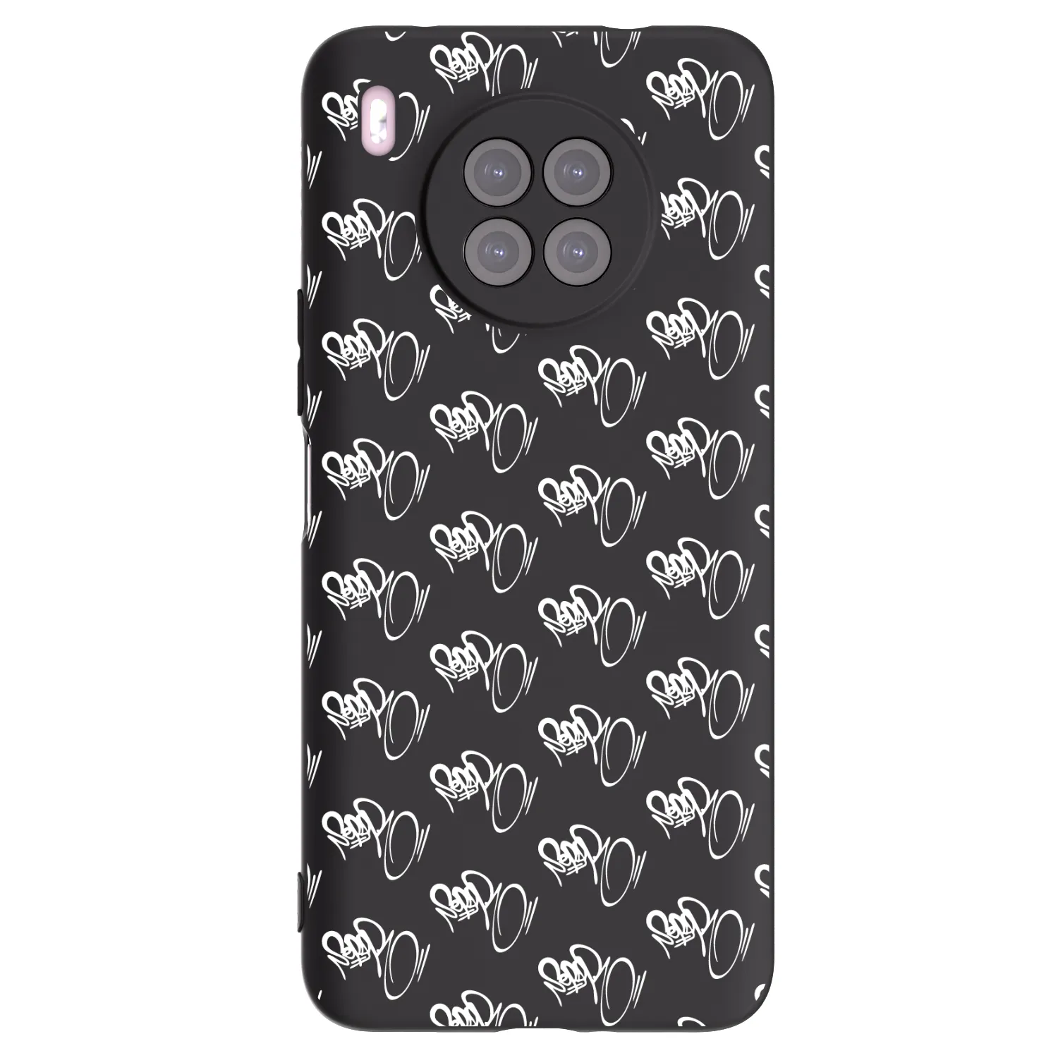 Picasee silikonový černý obal pro Huawei Nova 8i - Separ - White On Black