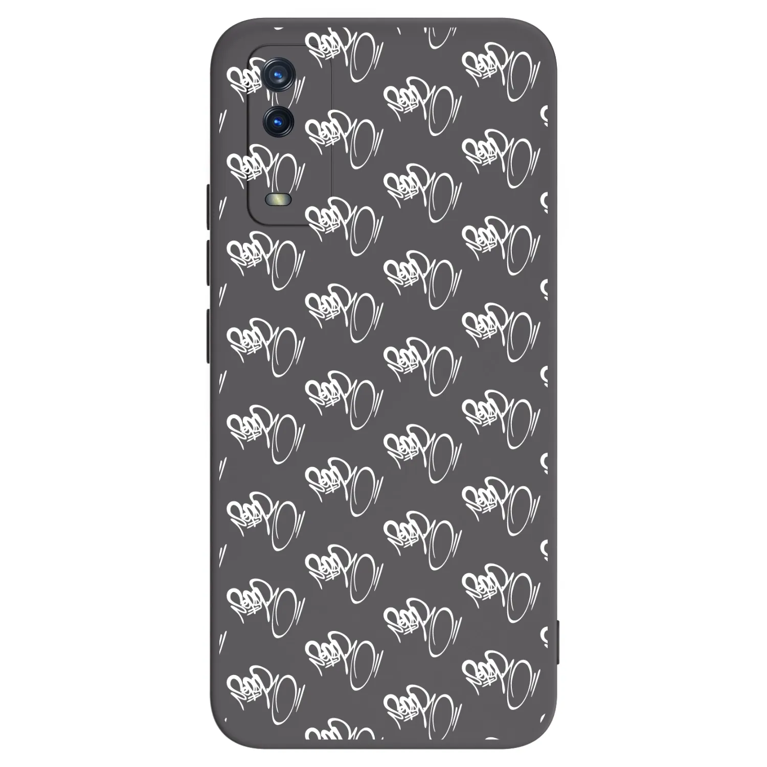 Picasee silikonový černý obal pro Vivo Y11s - Separ - White On Black