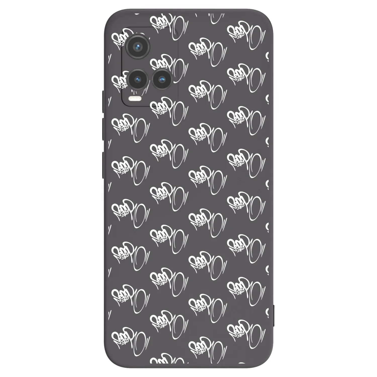 Picasee silikonový černý obal pro Vivo Y33s - Separ - White On Black