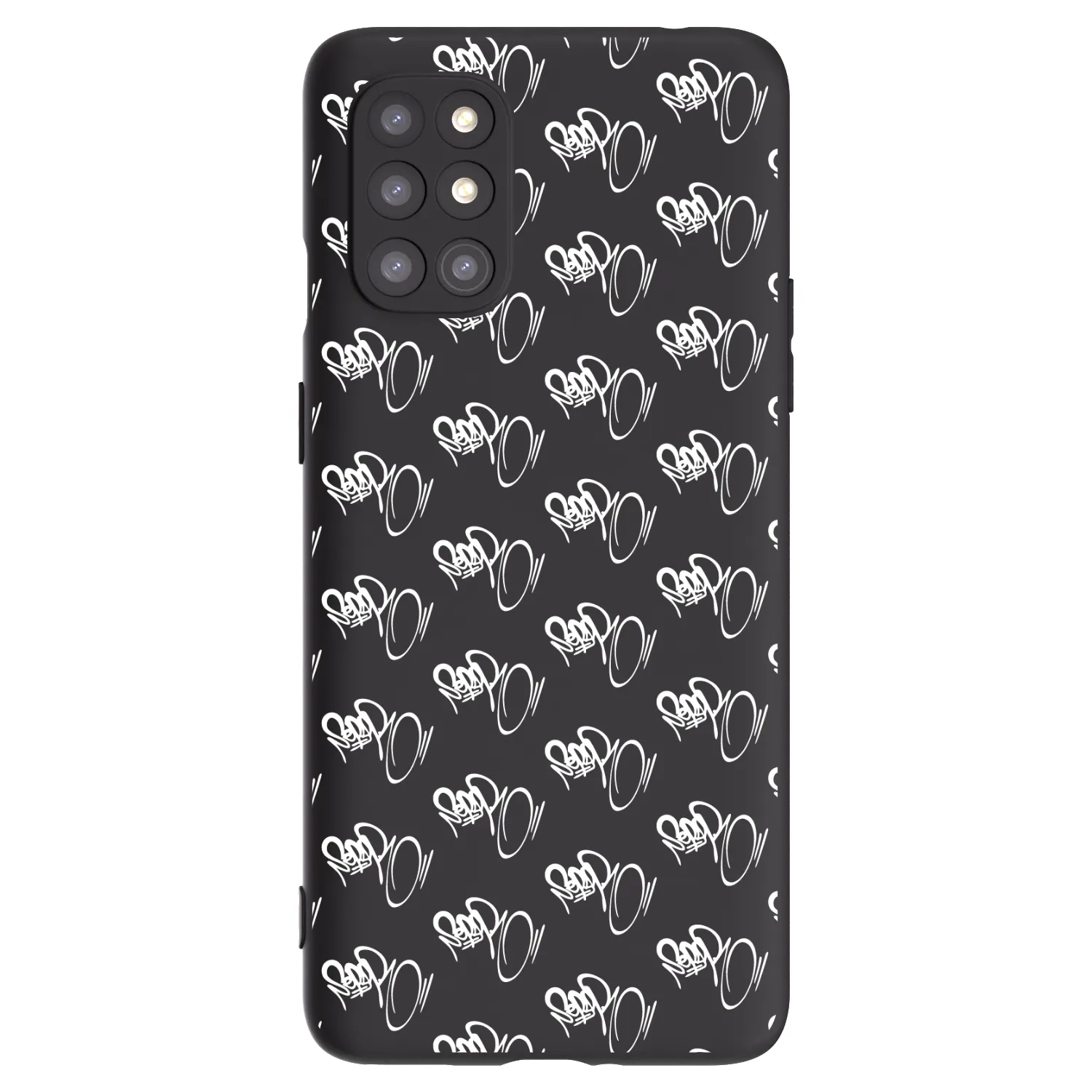 Picasee silikonový černý obal pro OnePlus 8T - Separ - White On Black