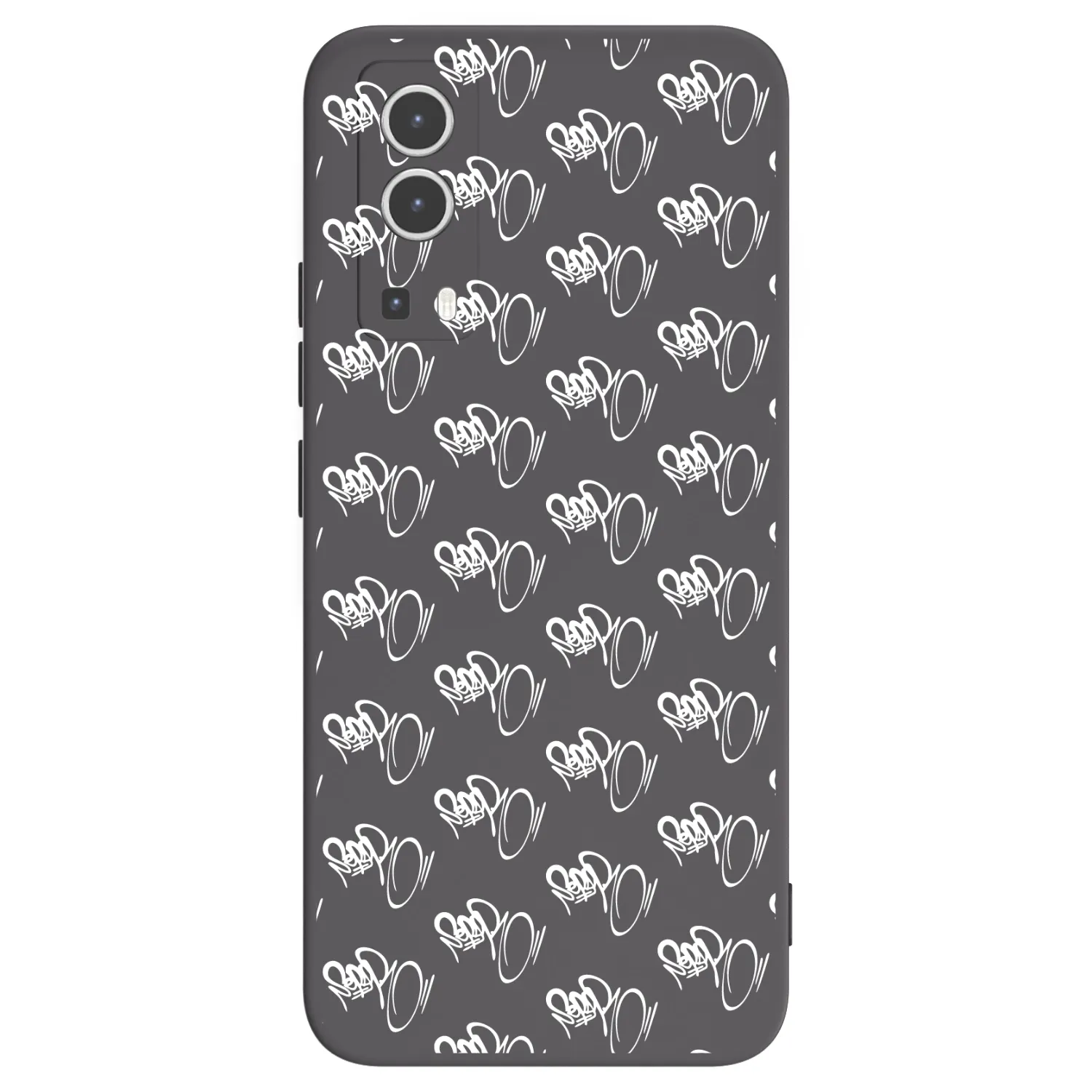 Picasee silikonový černý obal pro Vivo Y72 5G - Separ - White On Black