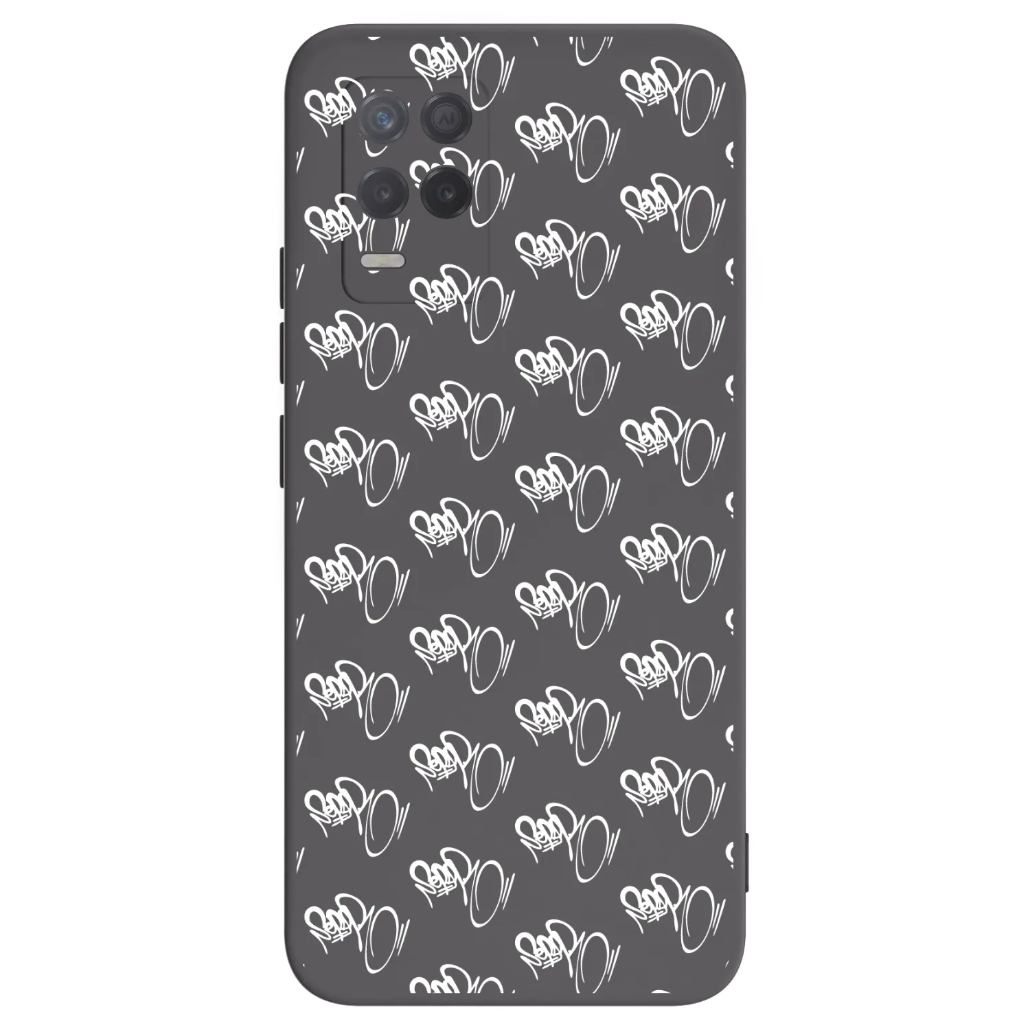 Picasee silikonový černý obal pro Realme 8 5G - Separ - White On Black