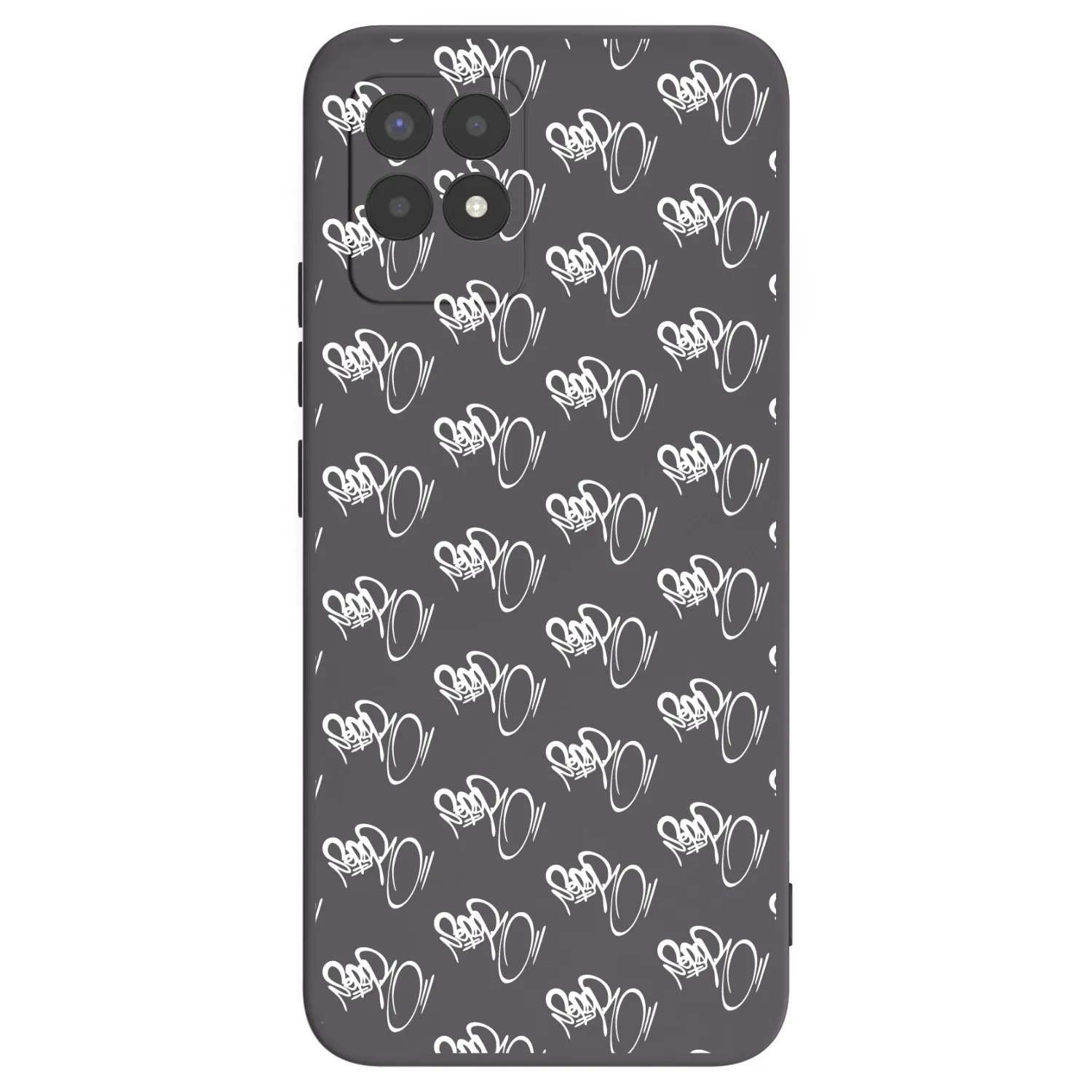 Picasee silikonový černý obal pro Realme 8i - Separ - White On Black