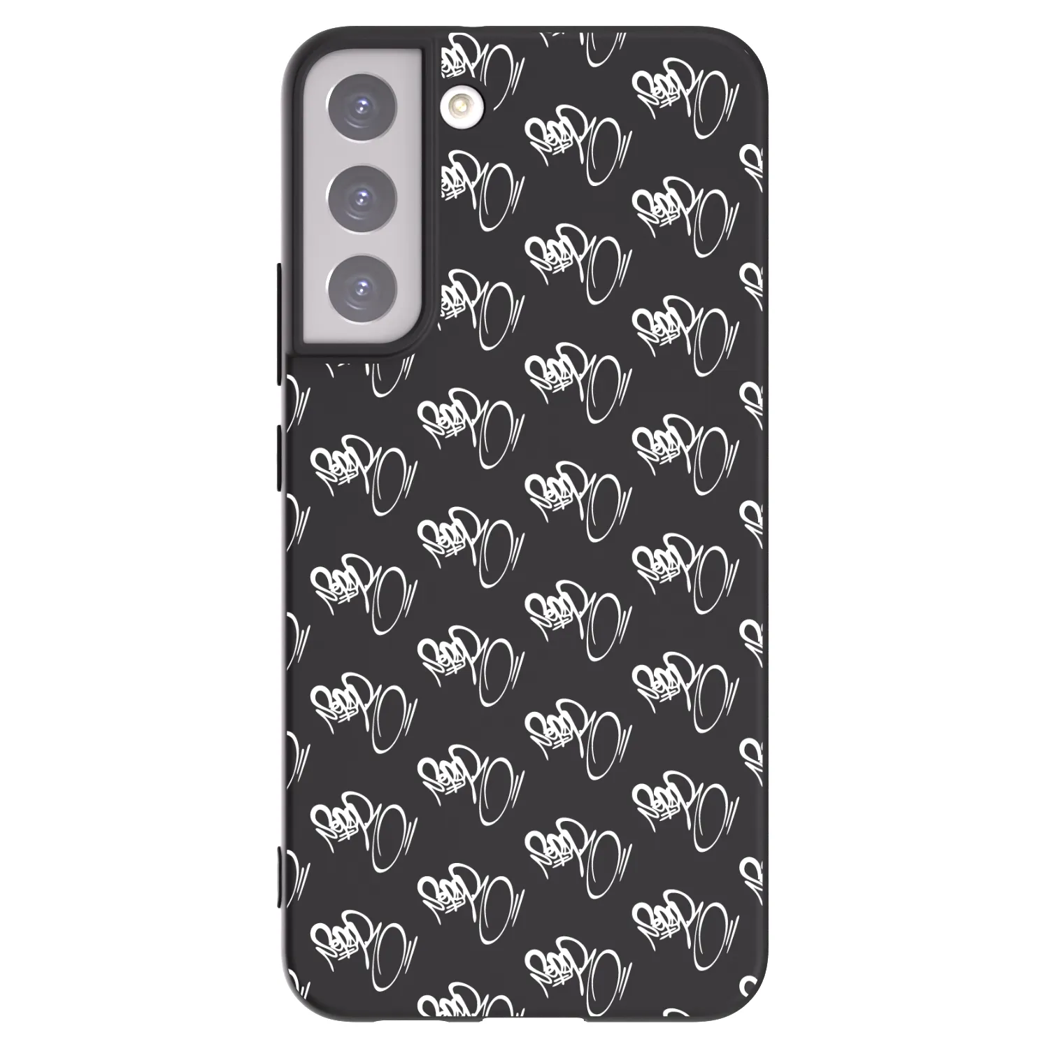 Picasee silikonový černý obal pro Samsung Galaxy S22+ 5G - Separ - White On Black