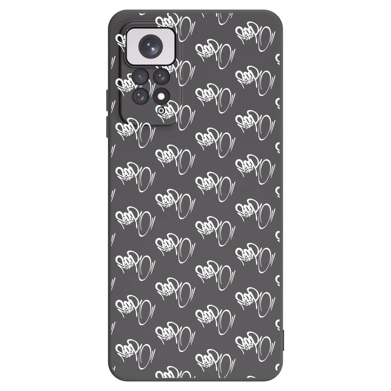 Picasee silikonový černý obal pro Xiaomi Redmi Note 11 - Separ - White On Black
