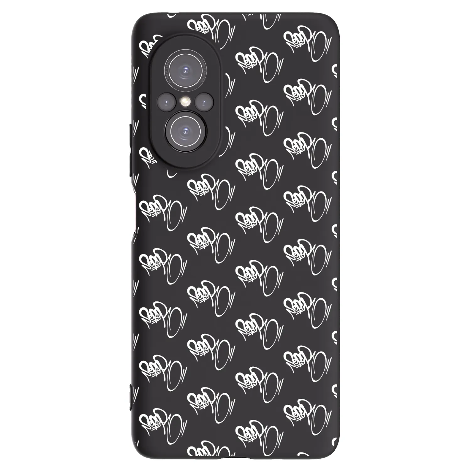 Picasee silikonový černý obal pro Huawei Nova 9 SE - Separ - White On Black