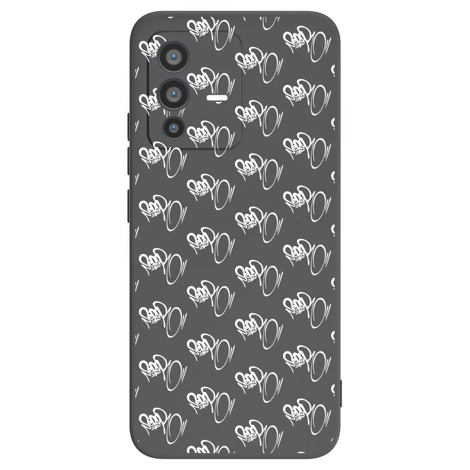 Picasee silikonový černý obal pro Vivo V23 5G - Separ - White On Black