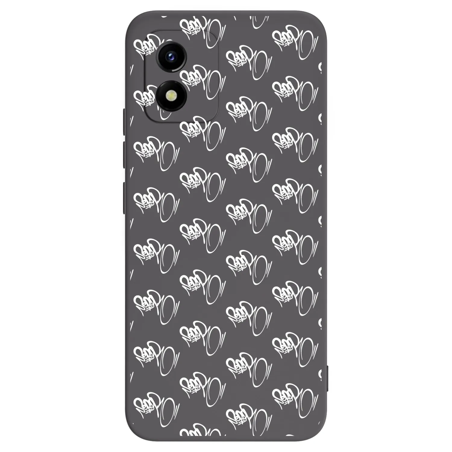 Picasee silikonový černý obal pro Vivo Y01 - Separ - White On Black