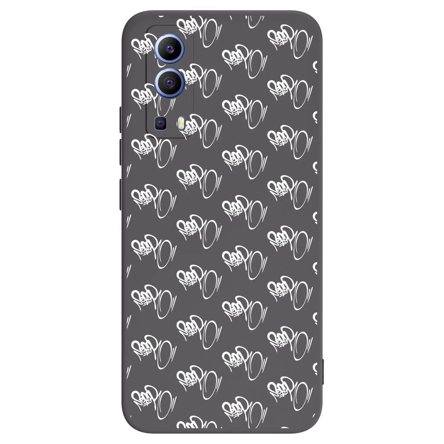 Picasee silikonový černý obal pro Vivo Y52 5G - Separ - White On Black