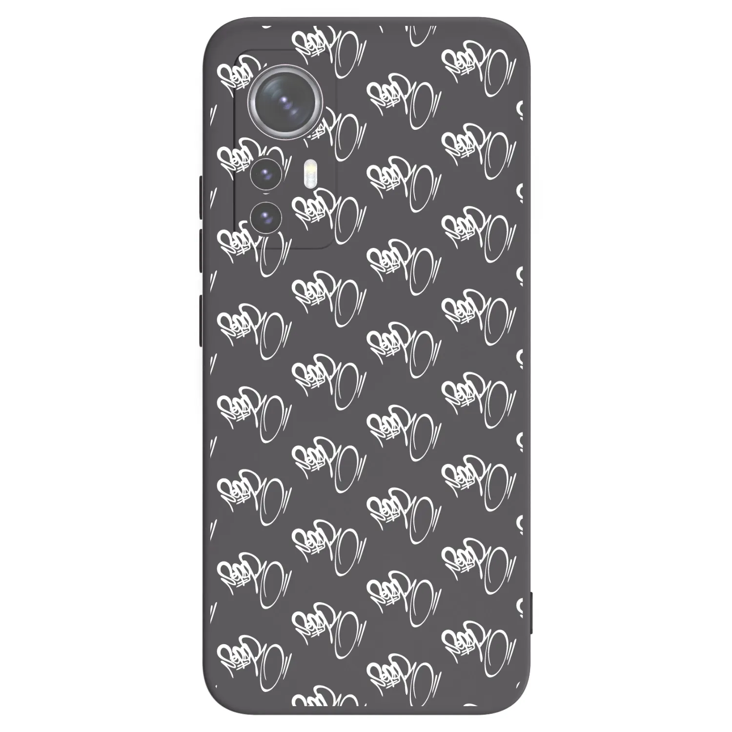 Picasee silikonový černý obal pro Xiaomi 12X - Separ - White On Black