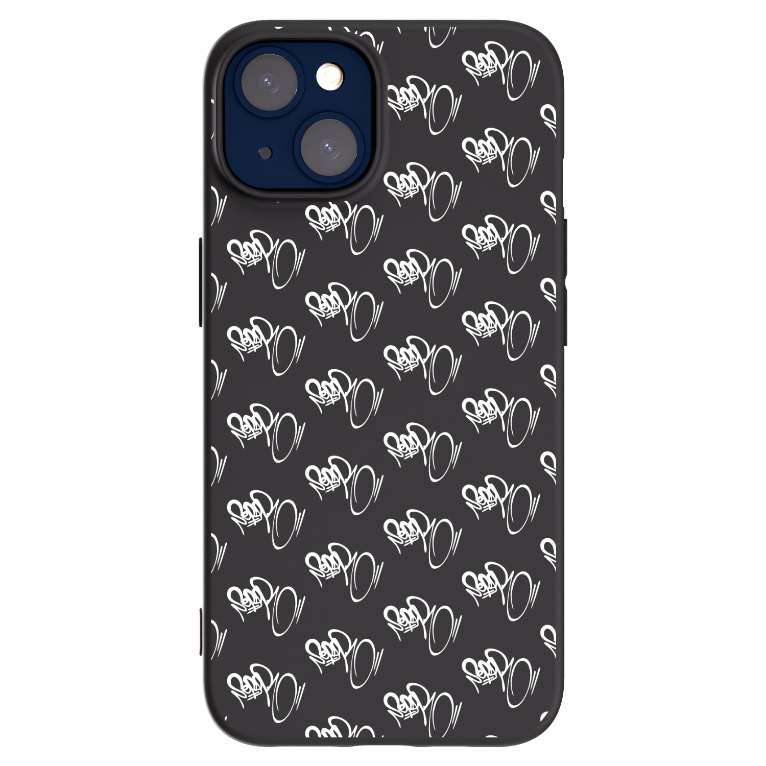 Picasee silikonový černý obal pro Apple iPhone 14 - Separ - White On Black